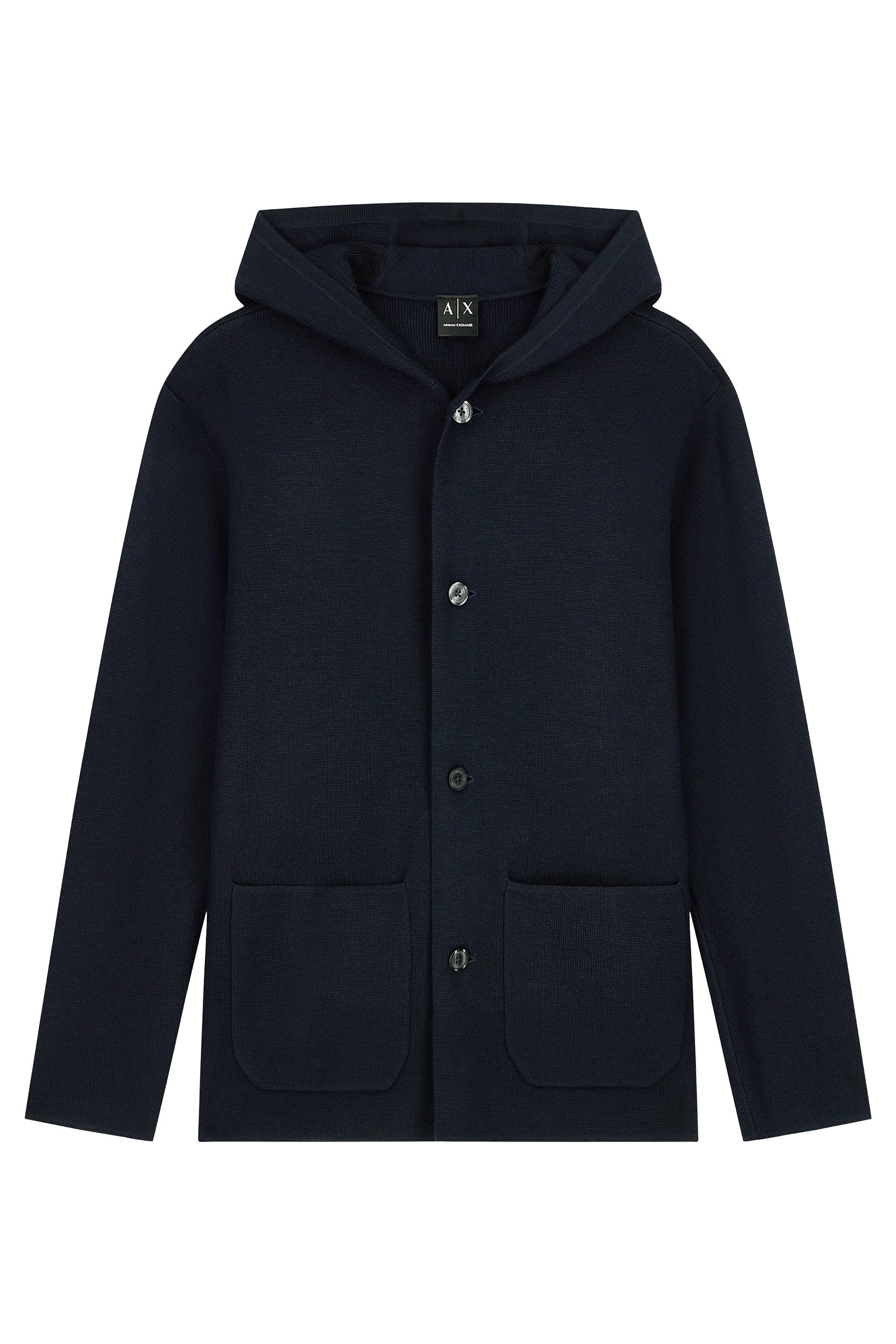 Buttoned Hood Cardigan