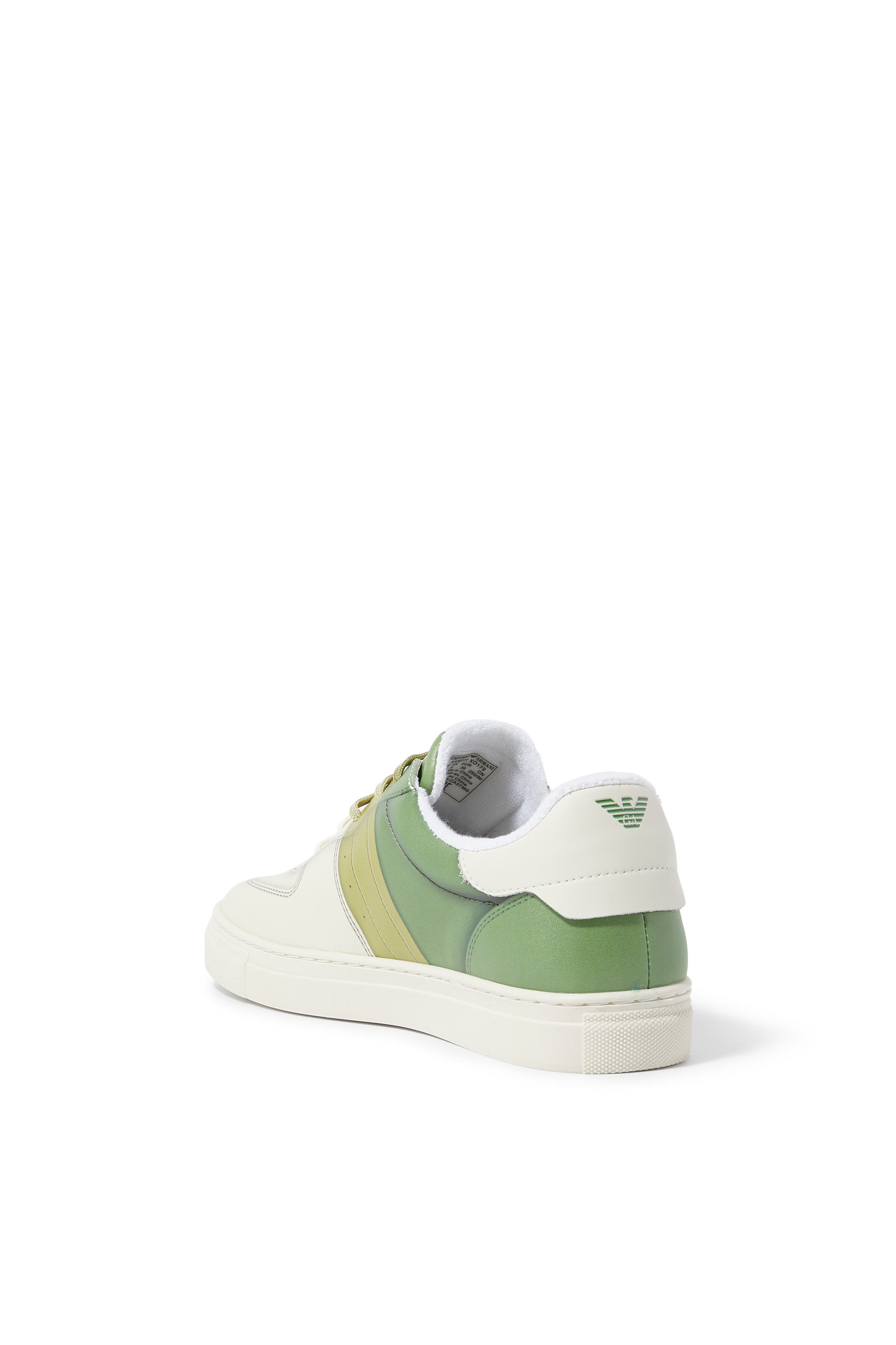 Kids EA Logo Leather Sneakers