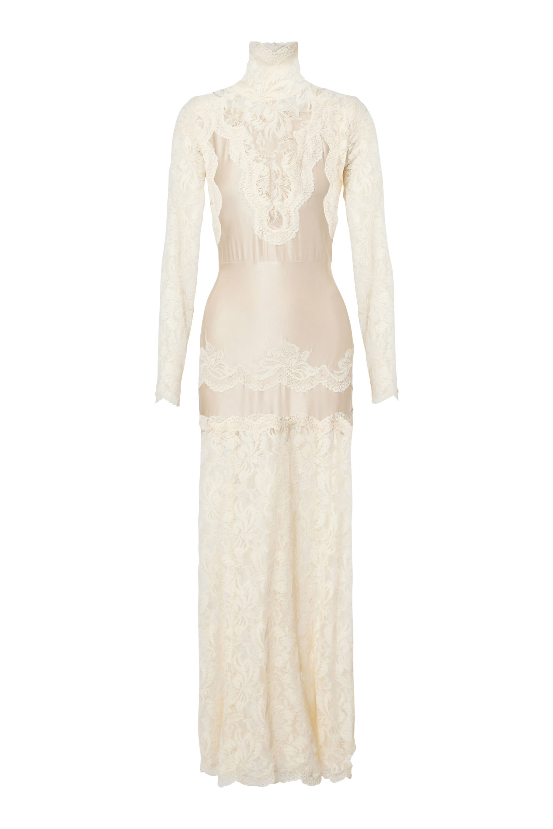 Lace-Trimmed Maxi Dress