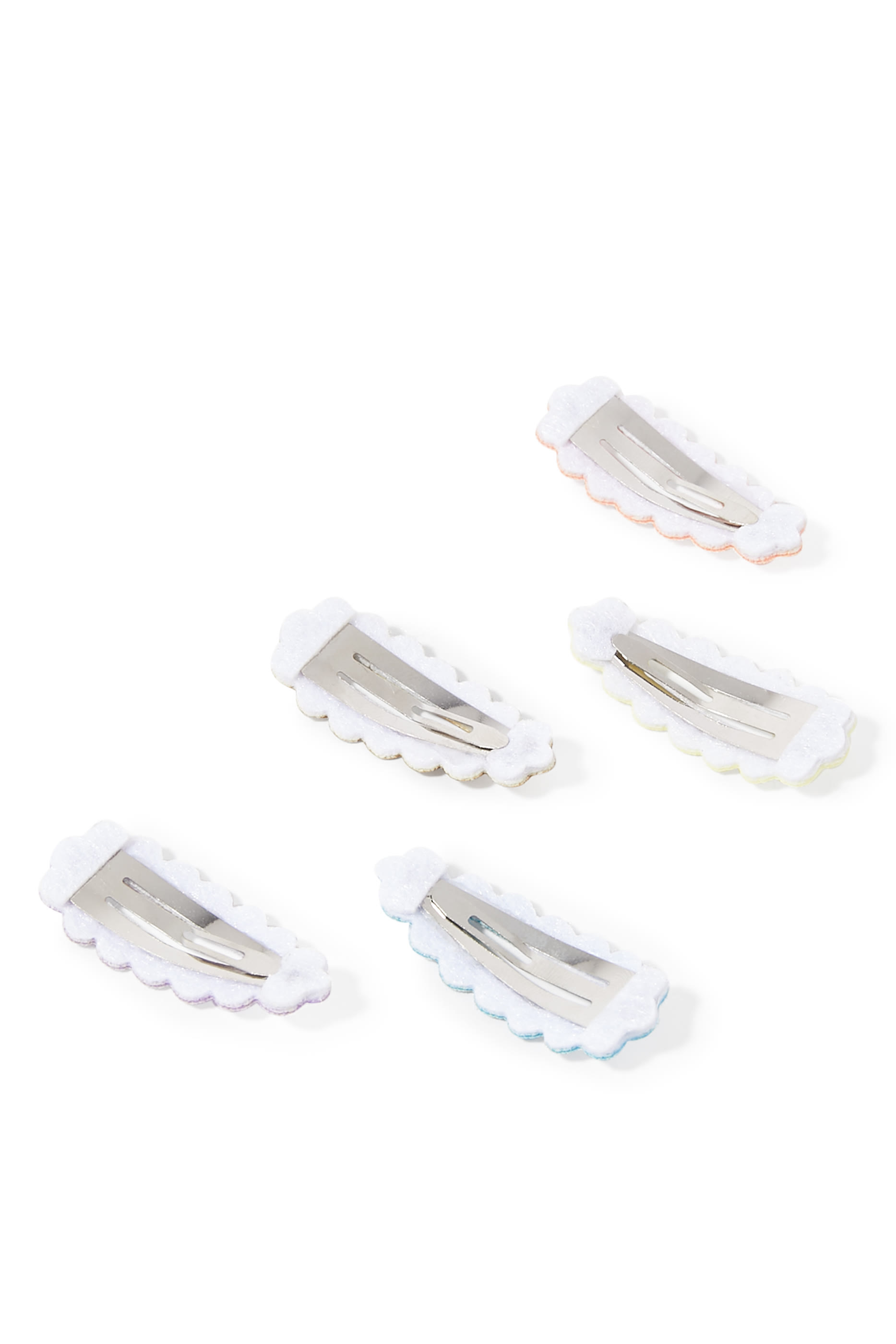 Kids Scalloped Sparkle Mini Clic Clacs