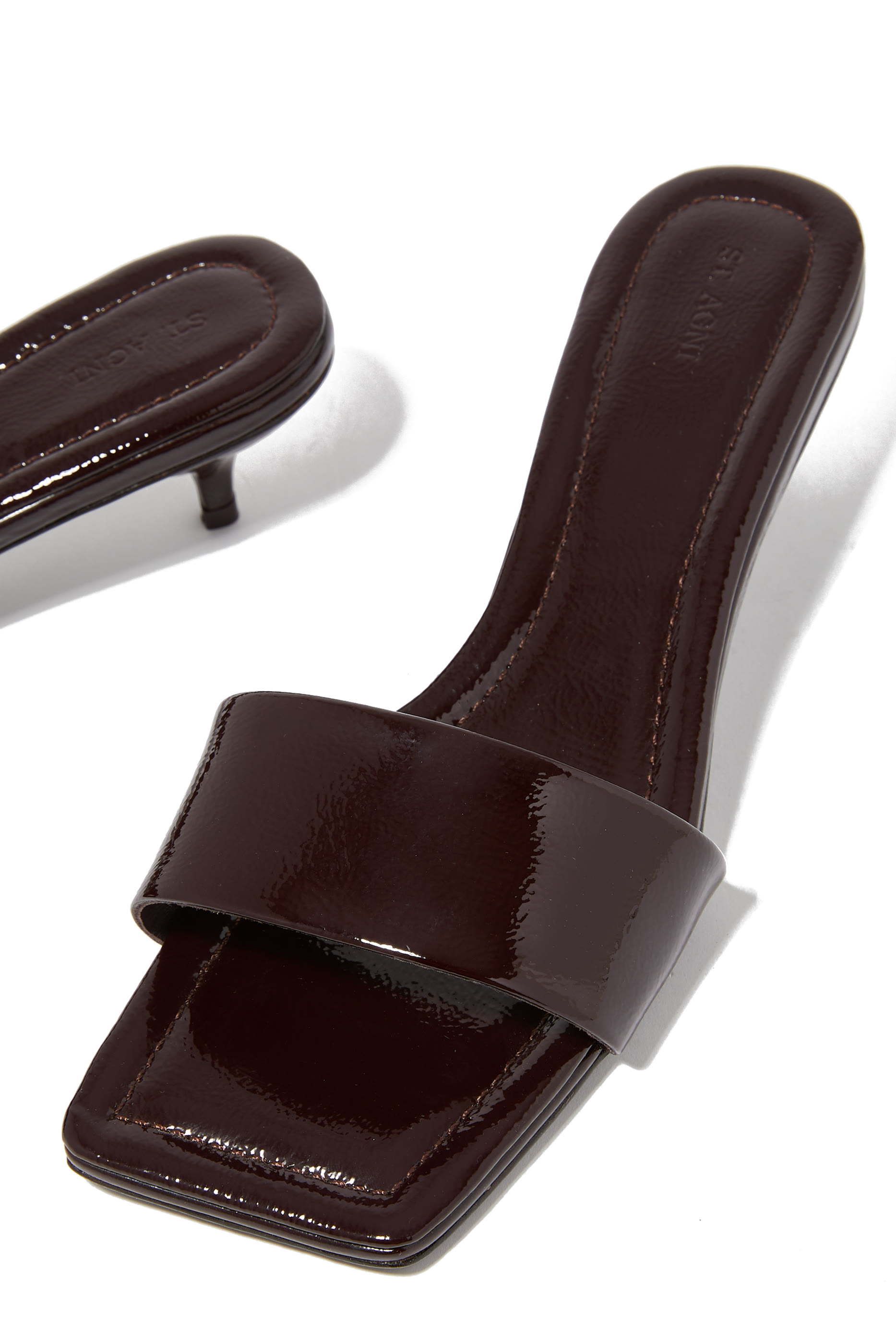 Minimal Heel Patent Port 40 Mules