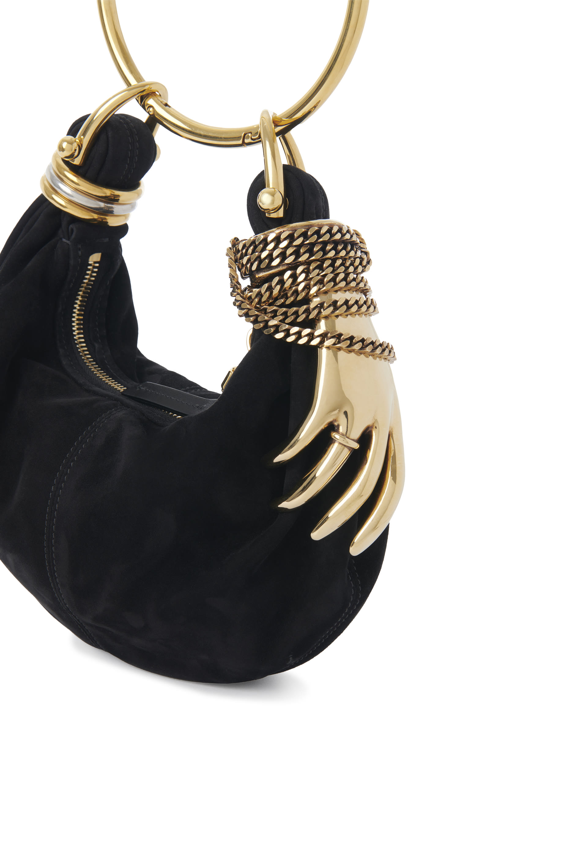 Mini Bracelet Leather Hobo Bag