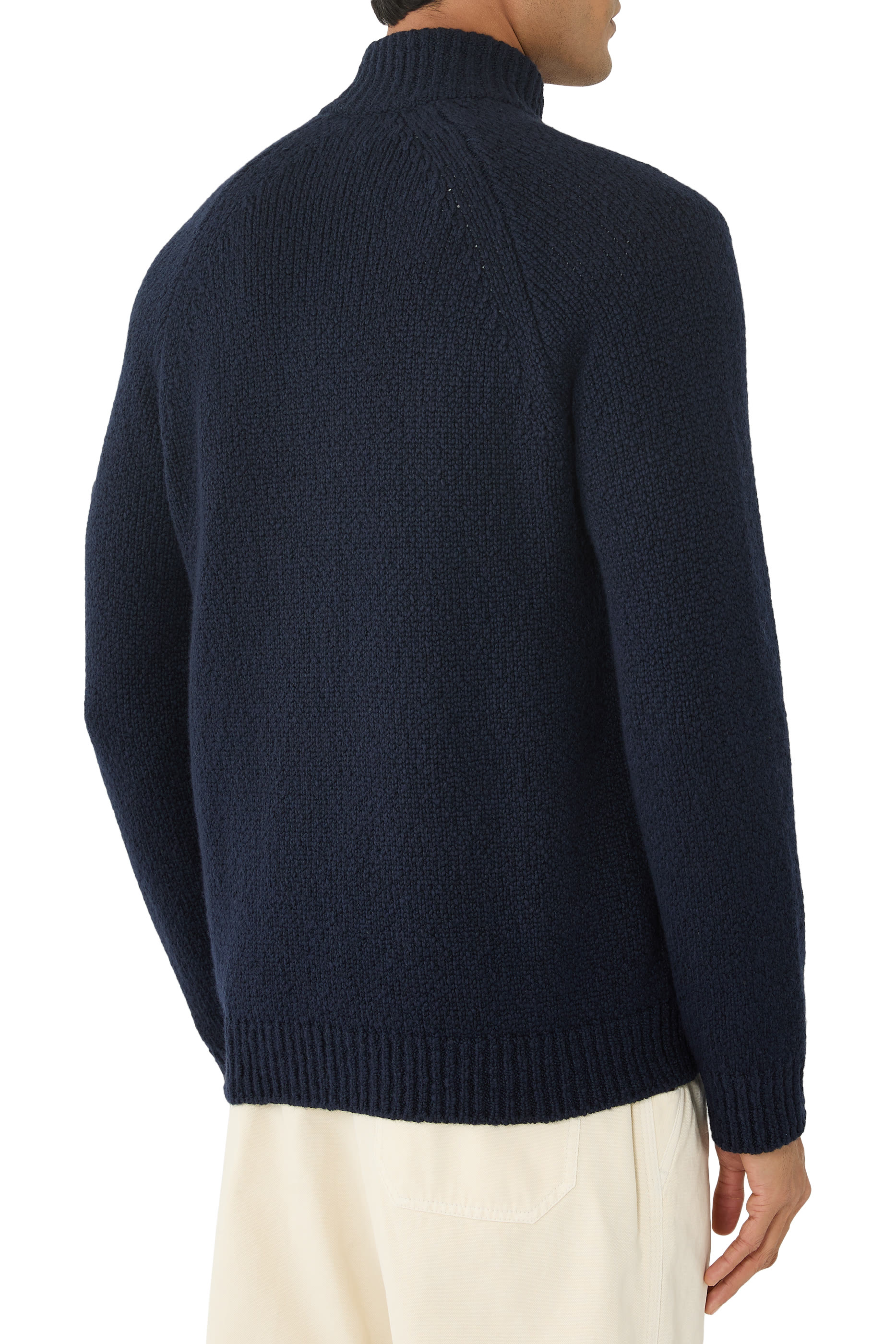Zip-Up Jumper with Stand Collar 