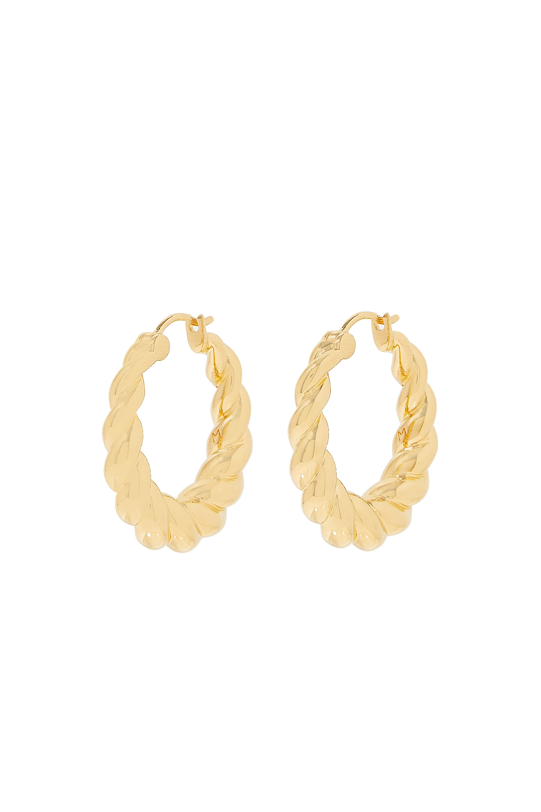 Twisted Tidal Medium Hoop Earrings, 18k Recycled Gold Plated on Brass