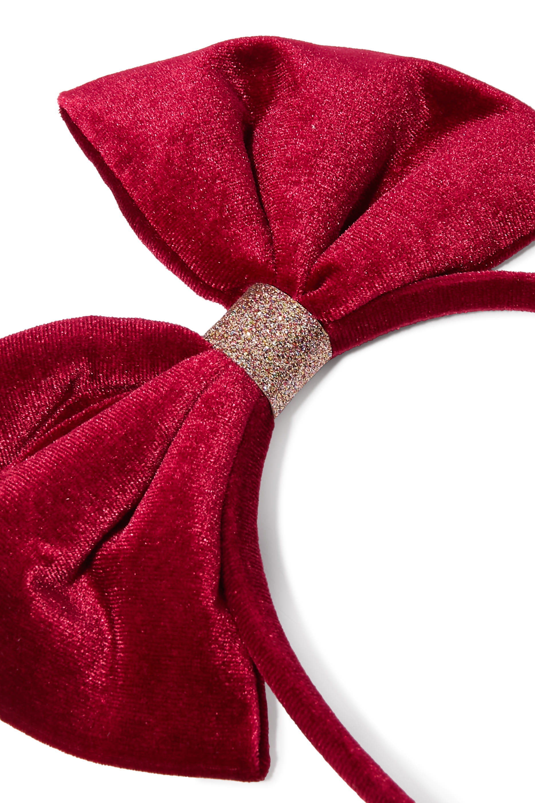 Kids Christmas Velvet Bow Alice Band