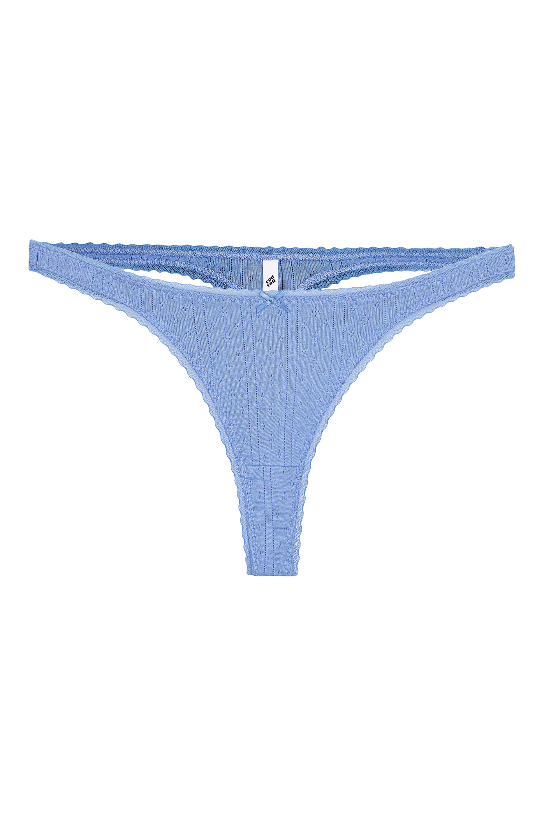 The Cotton Pointelle Thong