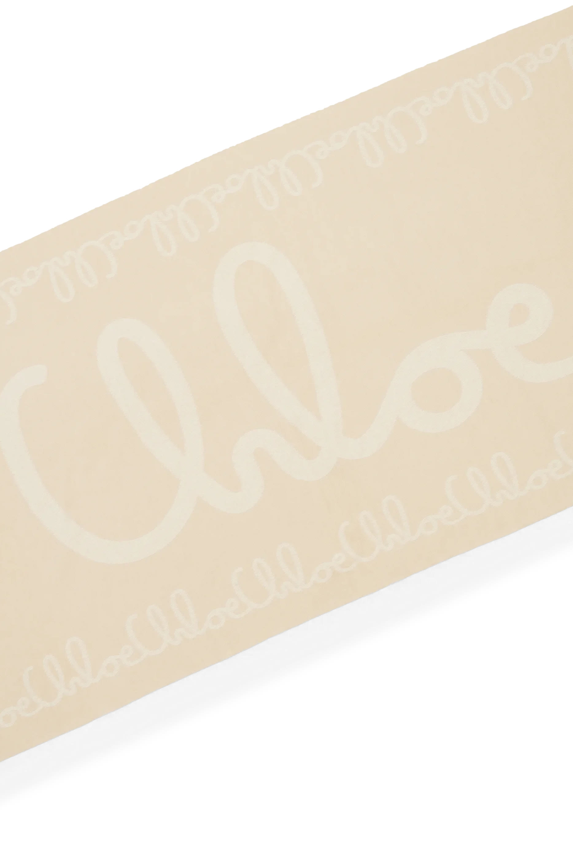 Logo Iconic Scarf in Jacquard Wool