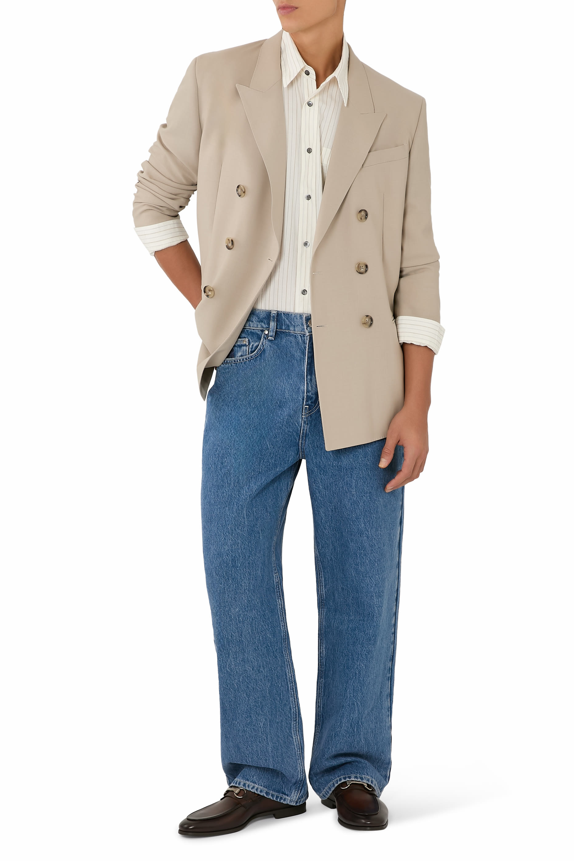 Wool Double Breasted Jacket