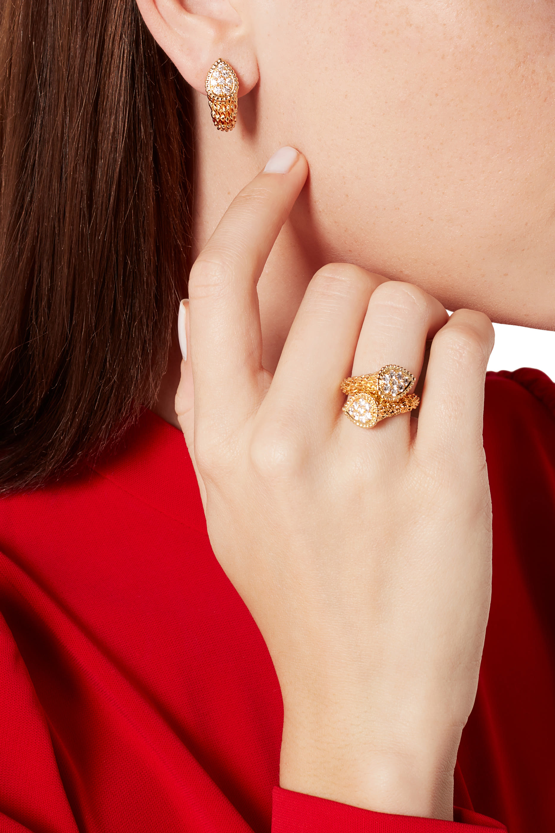 Serpent Bohème Ring, 18k Yellow Gold & Diamonds