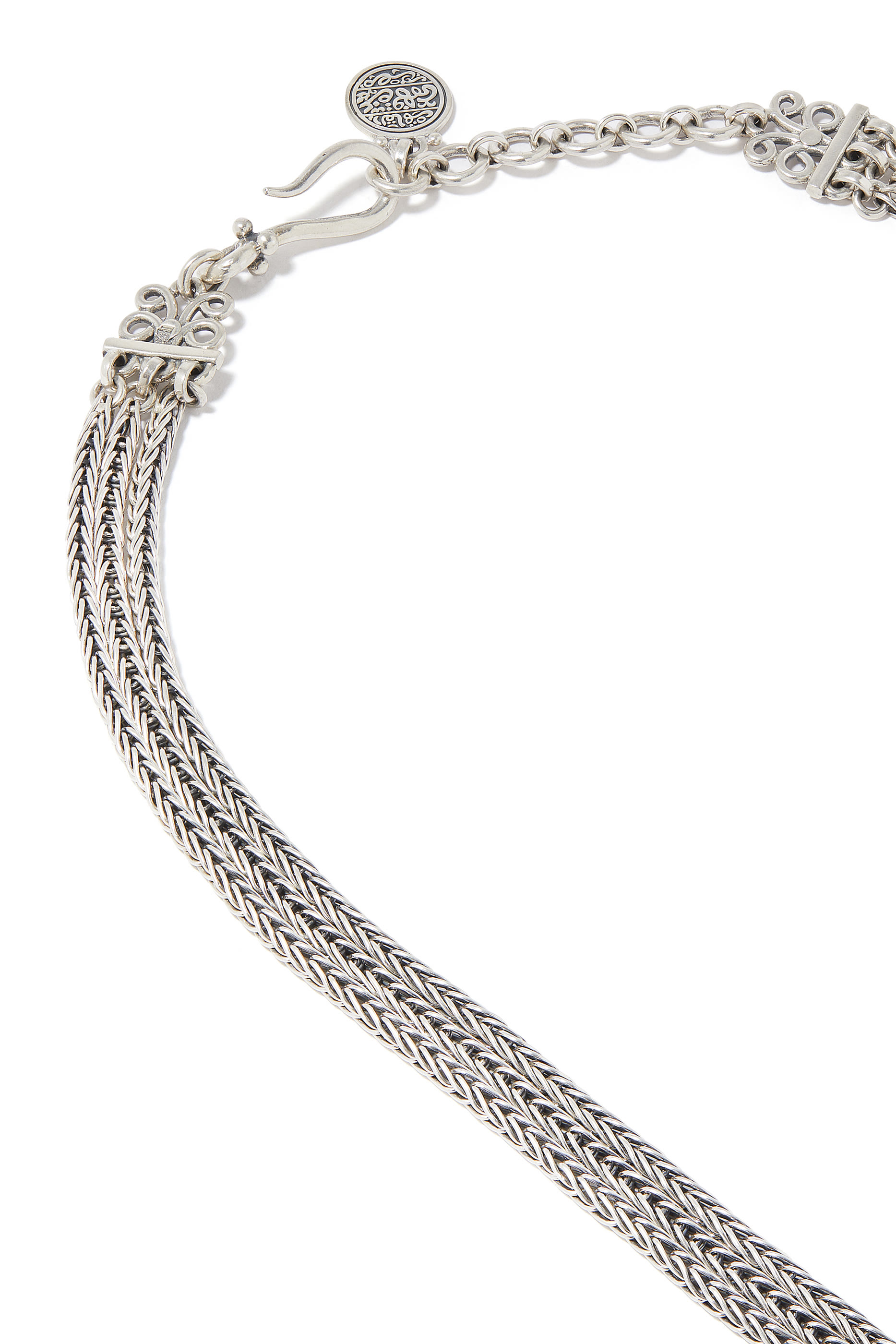 True Vision Of the Heart Necklace, 18k Yellow Gold with Sterling Silver & Garnet