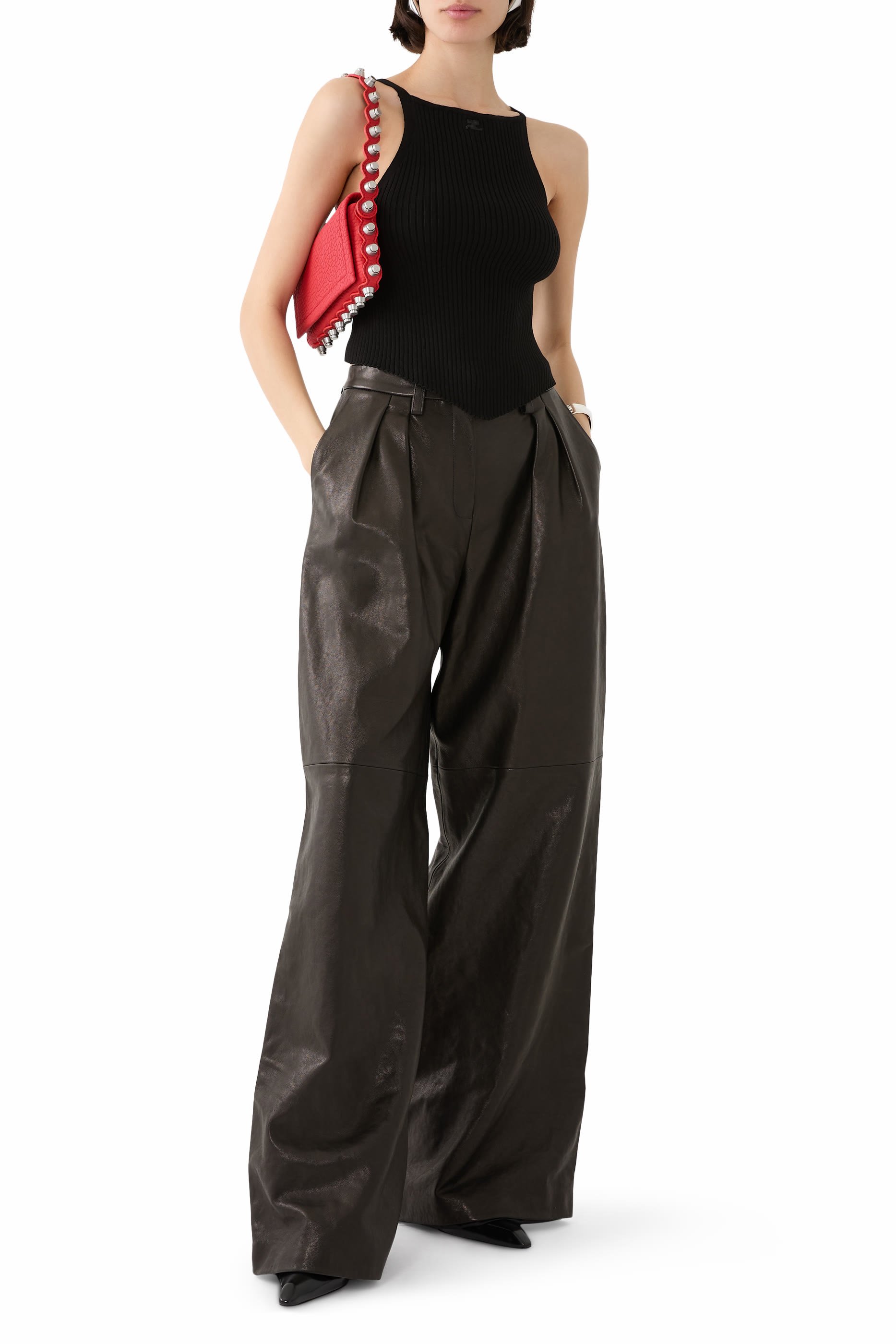  Signature Pointy Rib Knit Top