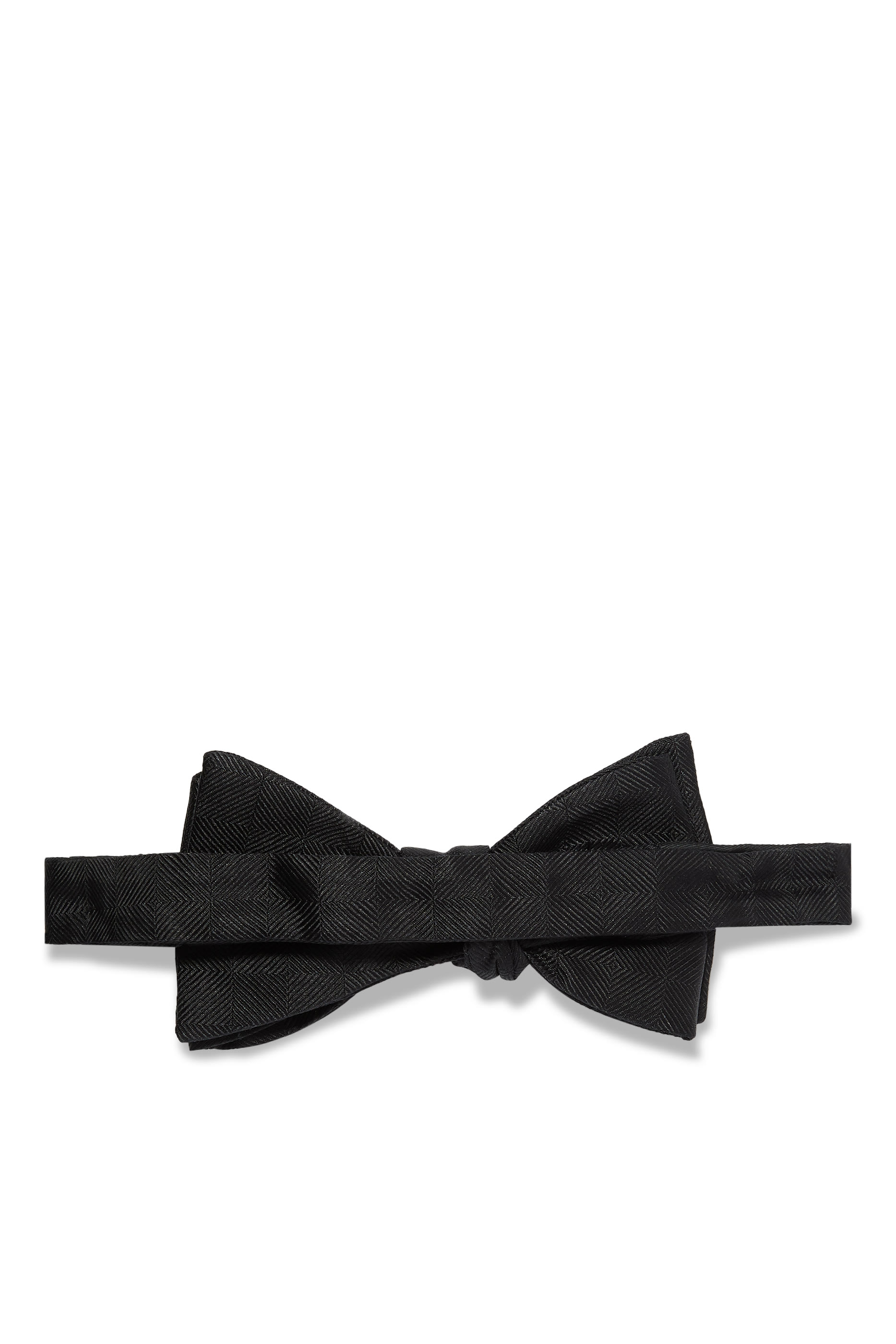 Geometric Print Silk Bow Tie
