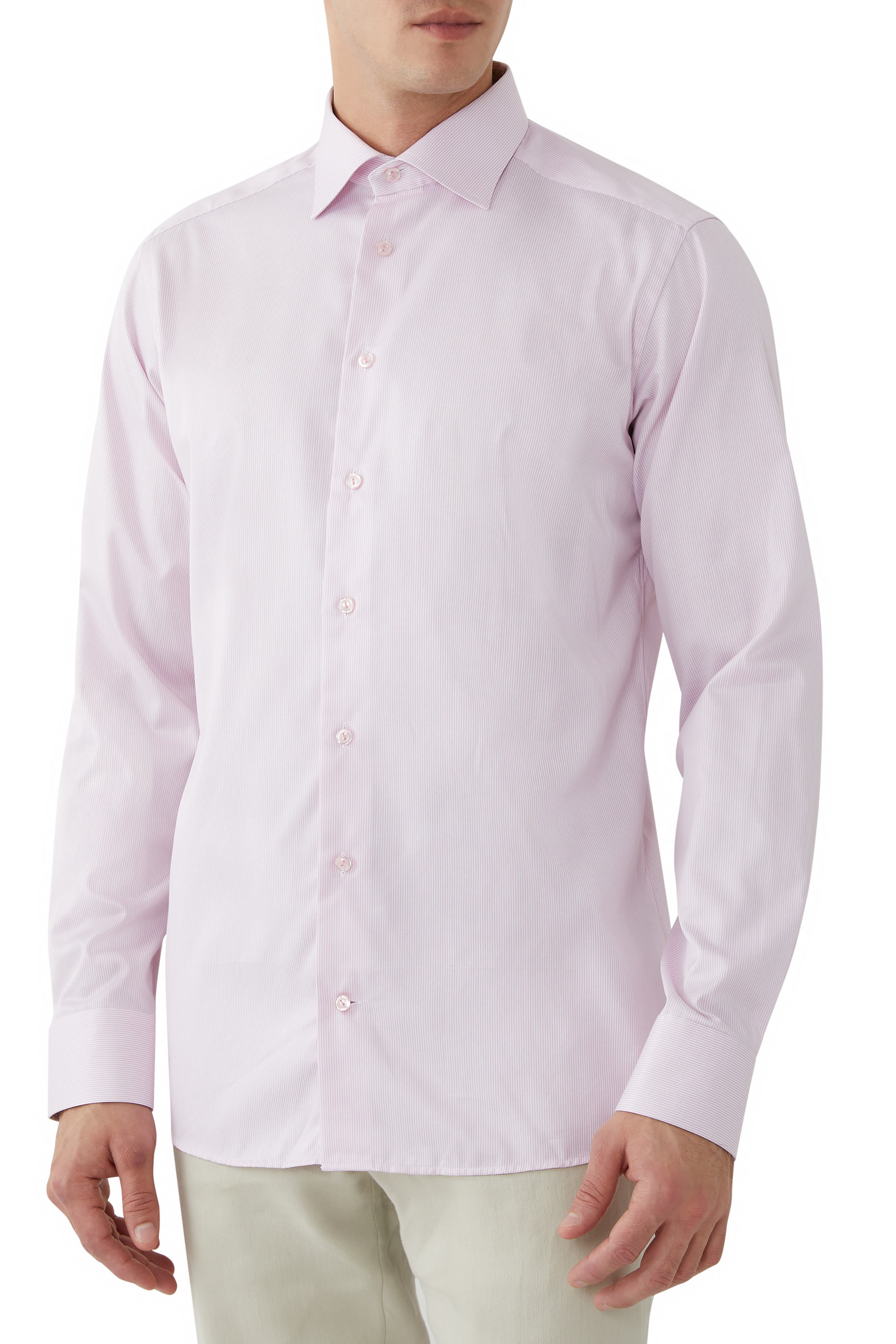 Fine Striped Signature Twill Shirt