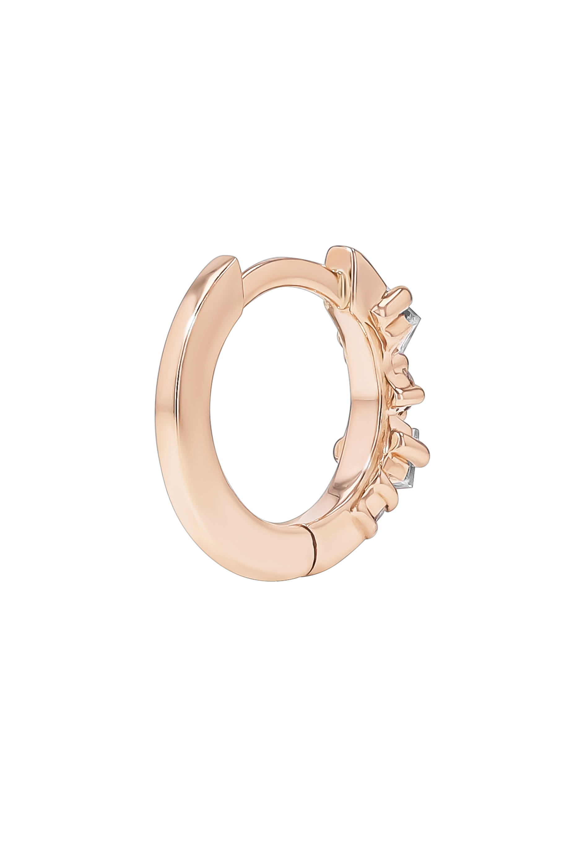 18k Rose Gold Huggie Earrings