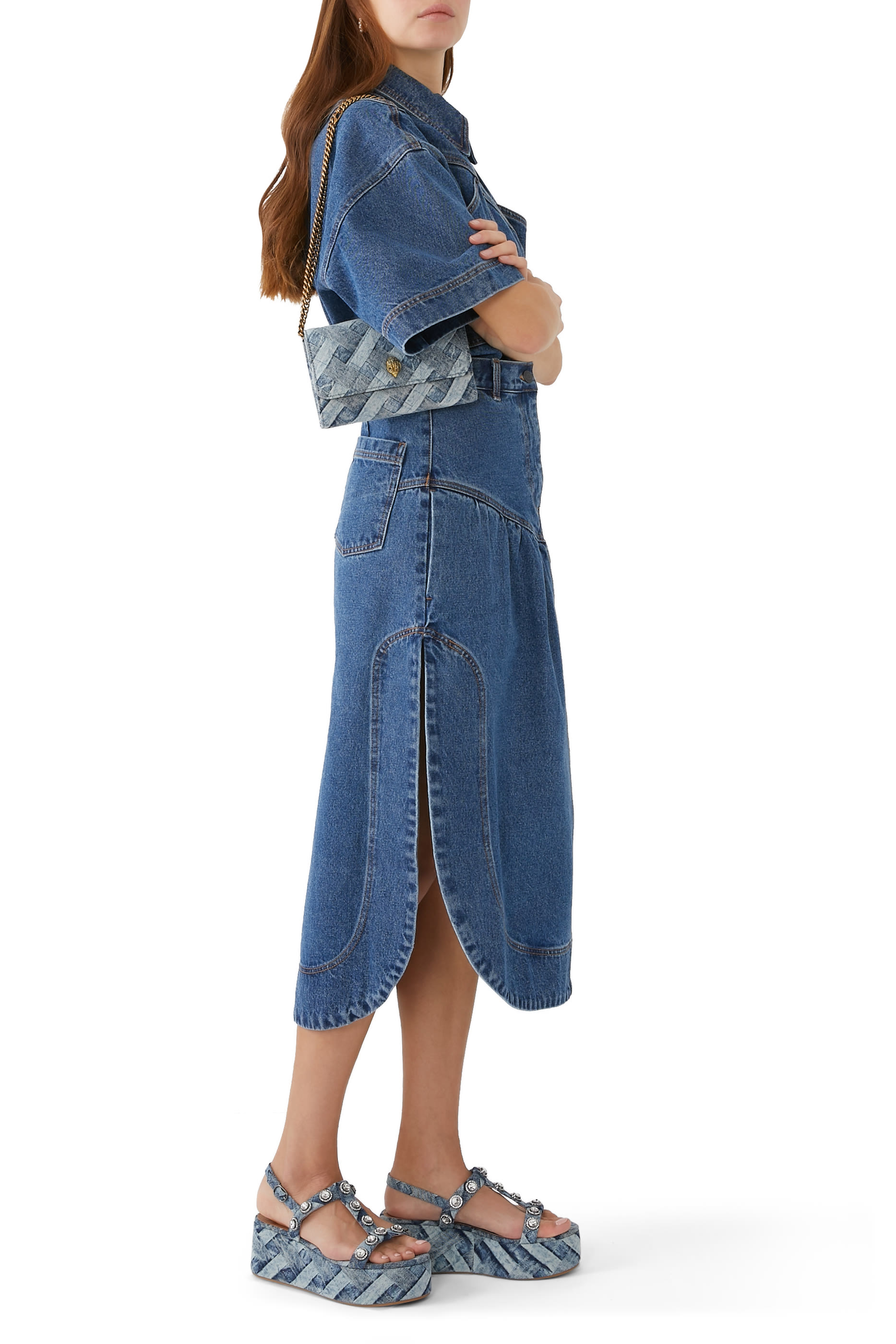 Octavia 70 Denim Platform Sandals