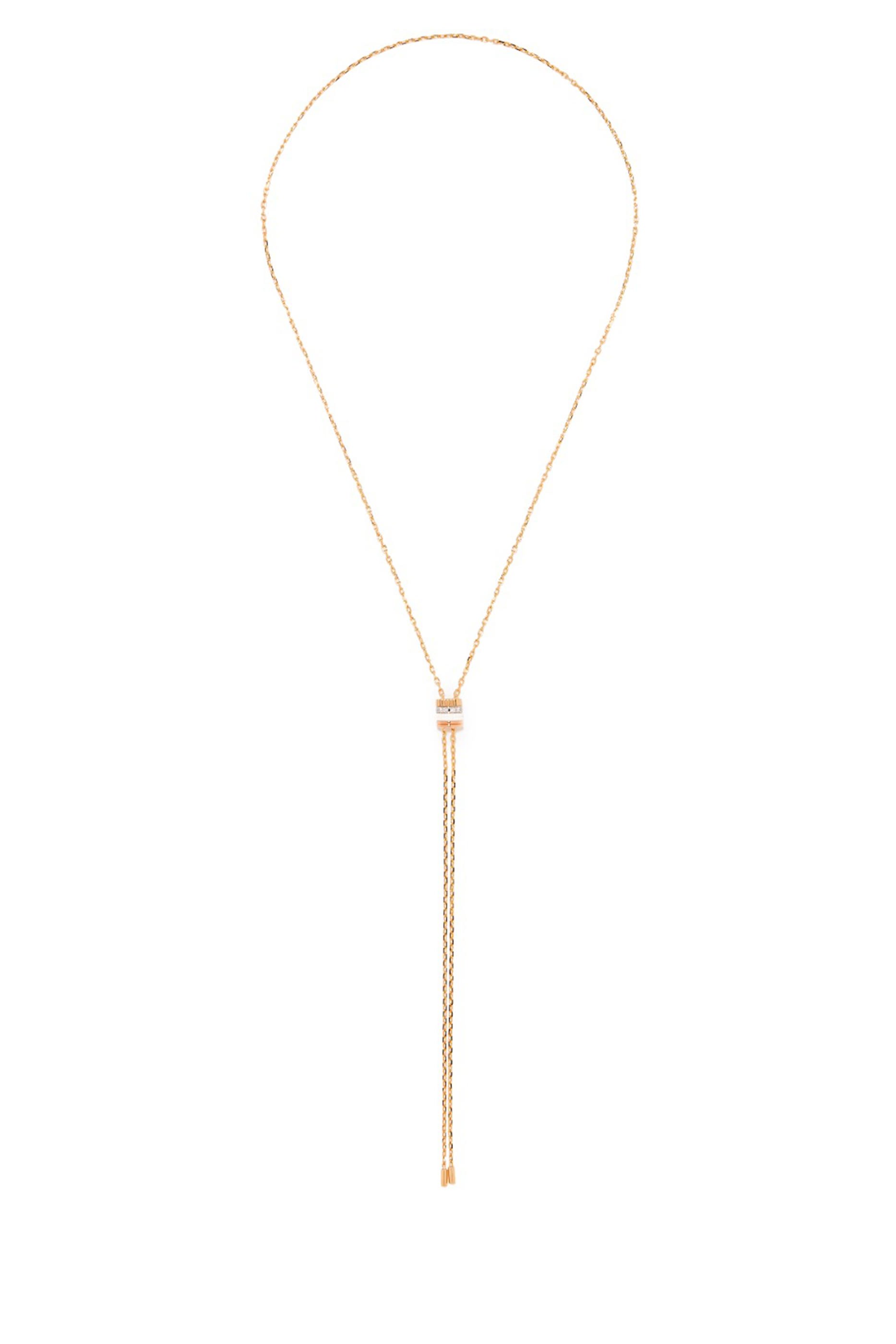 Quatre White Edition Necklace, set with Diamonds