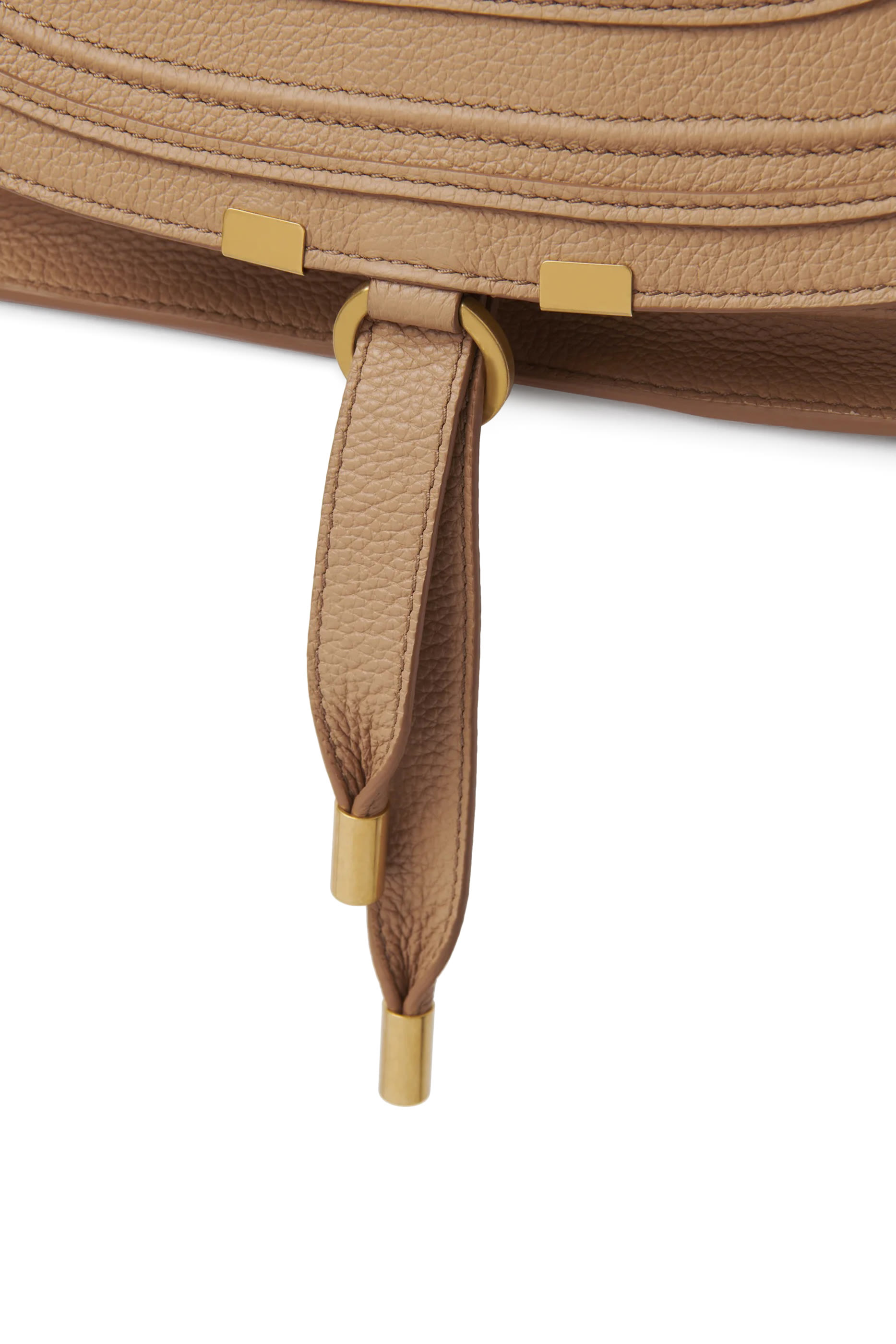 Grained Leather Small Marcie Bag