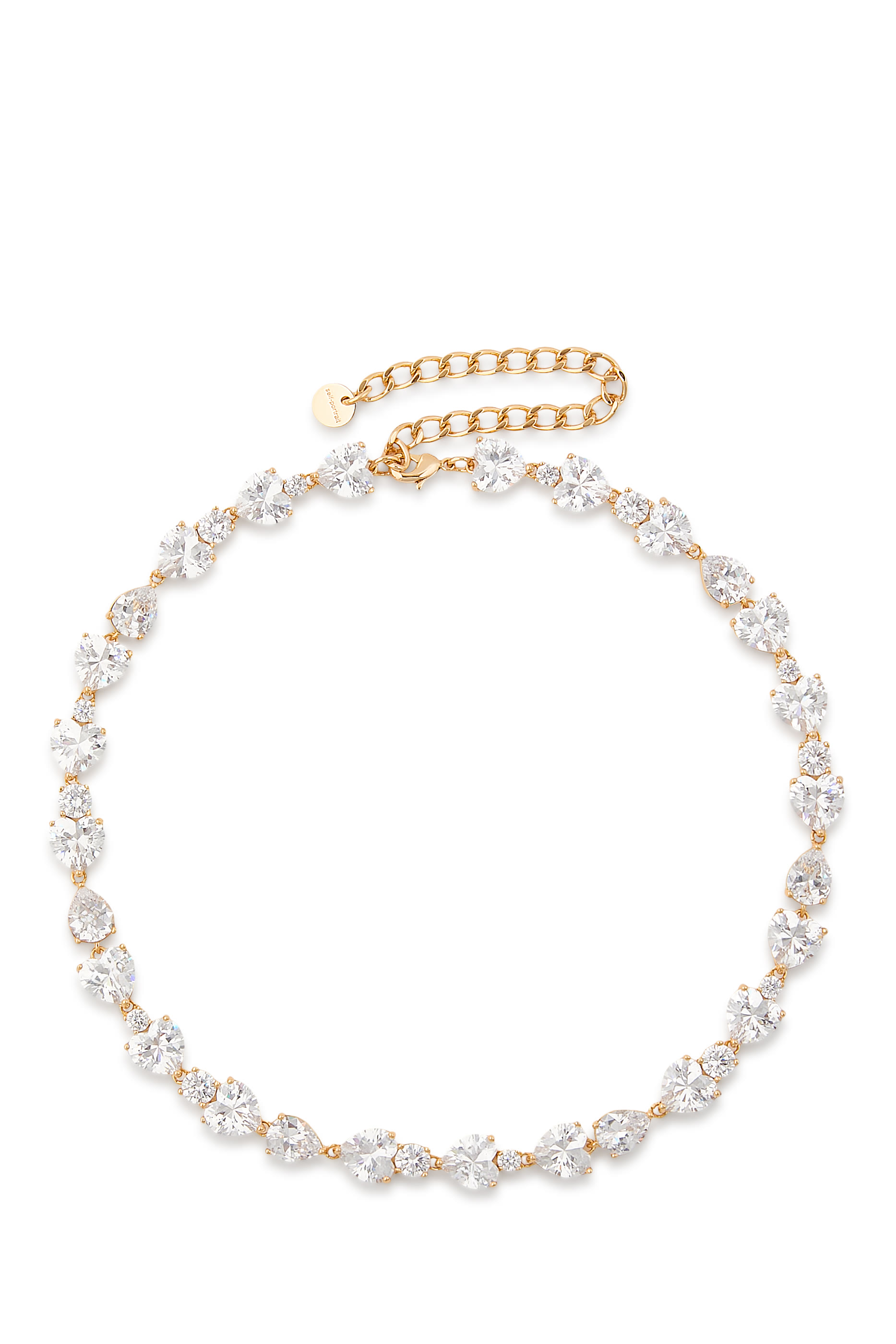 Gold Heart Crystal Necklace