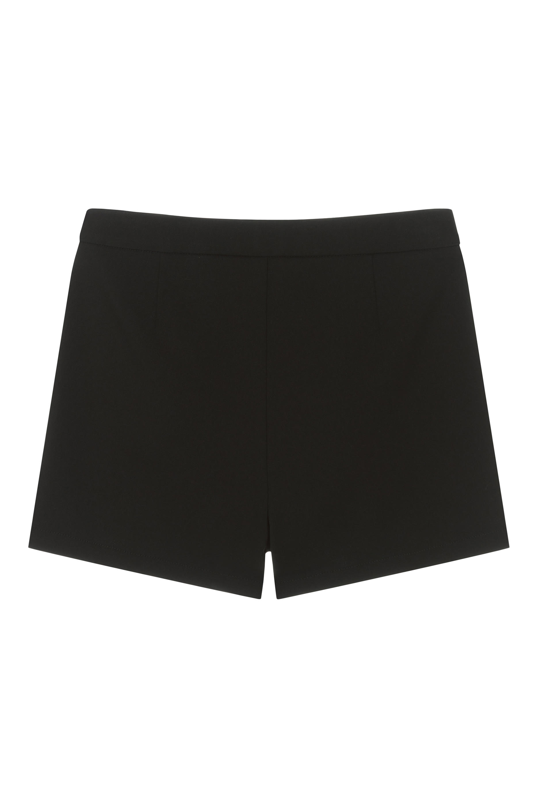 Kids Heart Button Crepe Shorts
