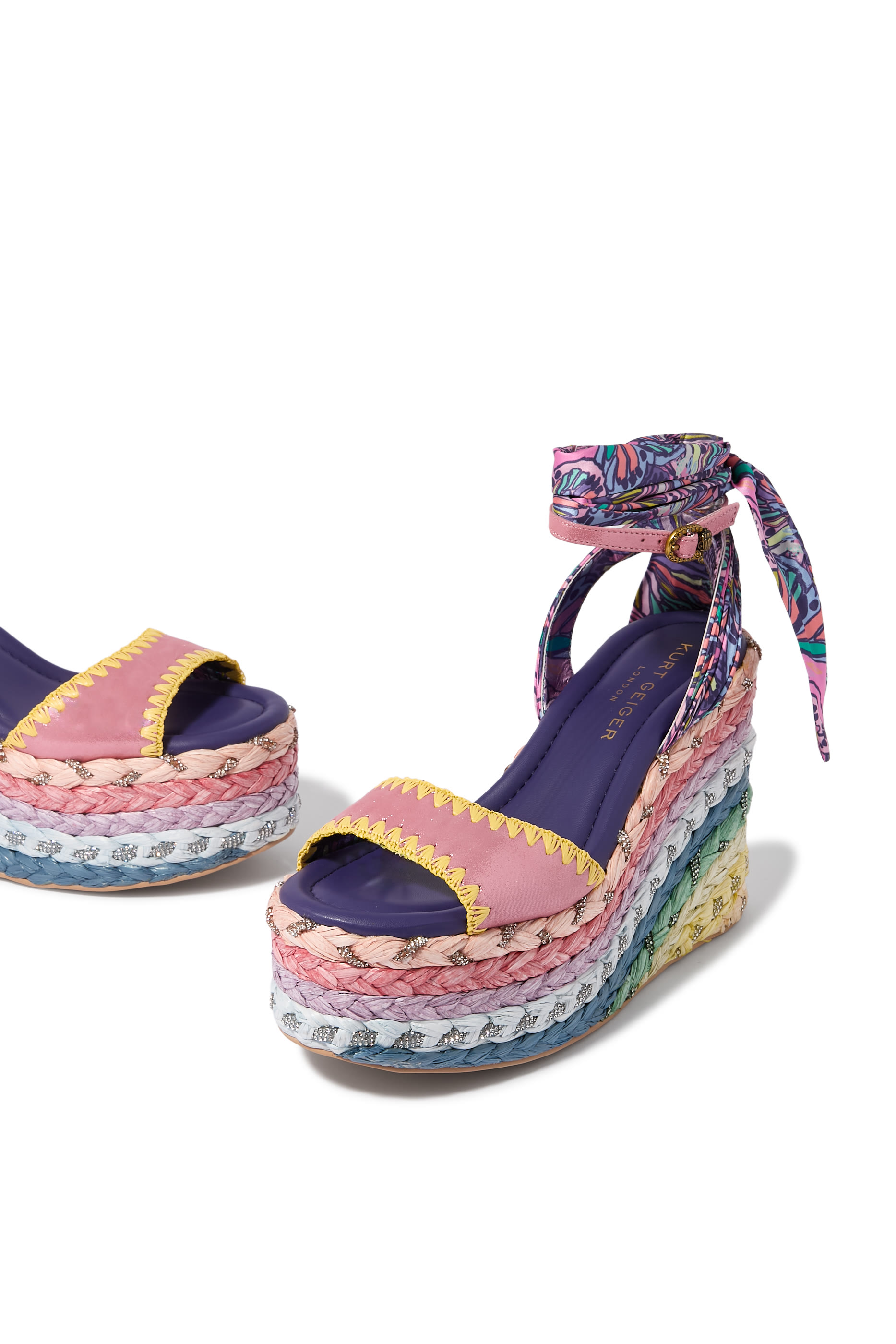 Chelsea Scarf Wedge Heels