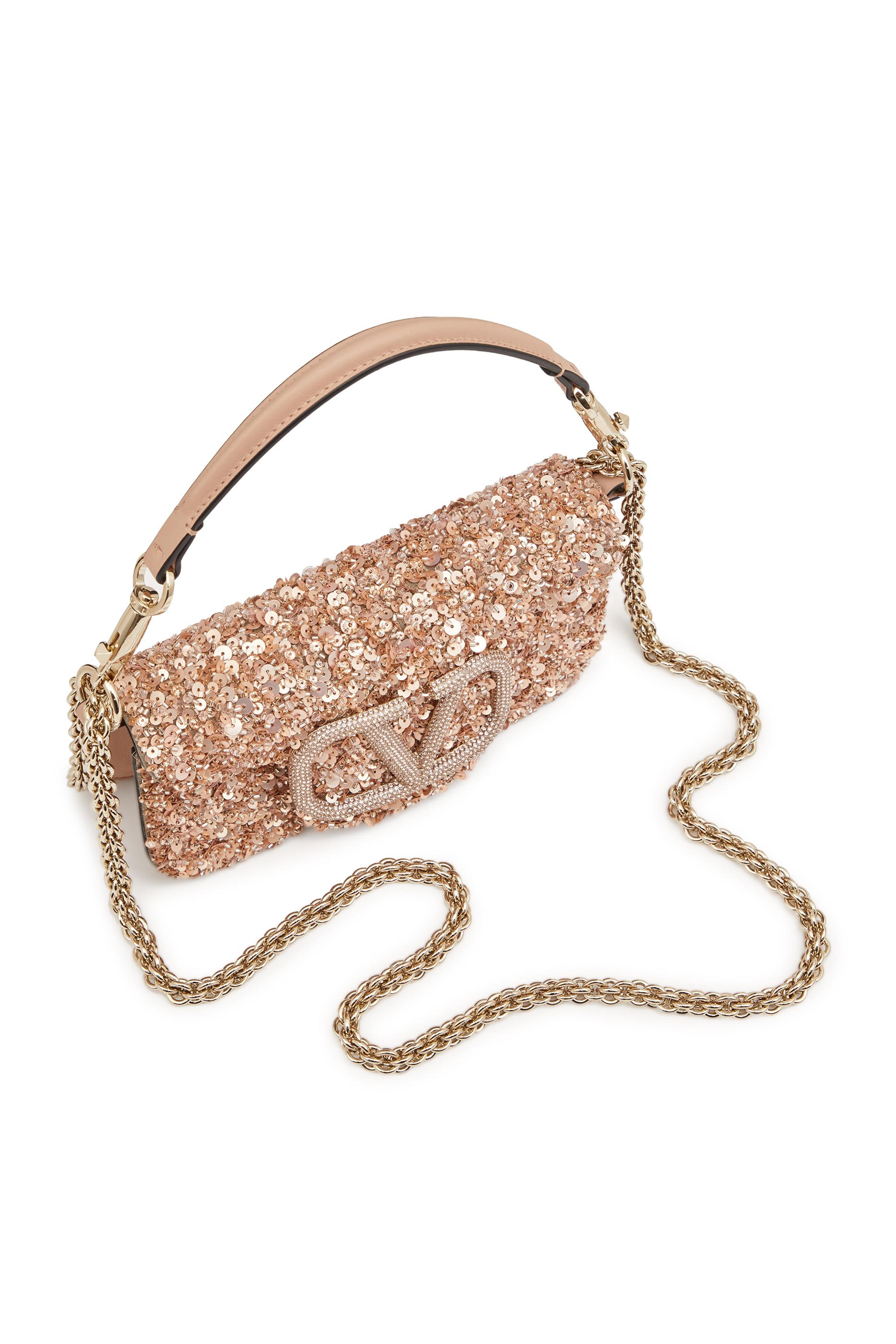 Small Sequin-Encrusted Locò Shoulder Bag