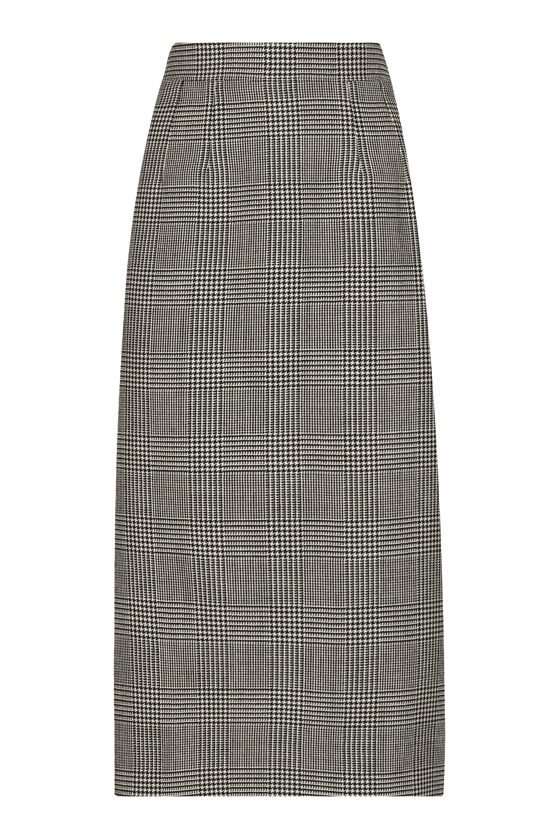Prince of Wales Check Virgin Wool Midi Skirt