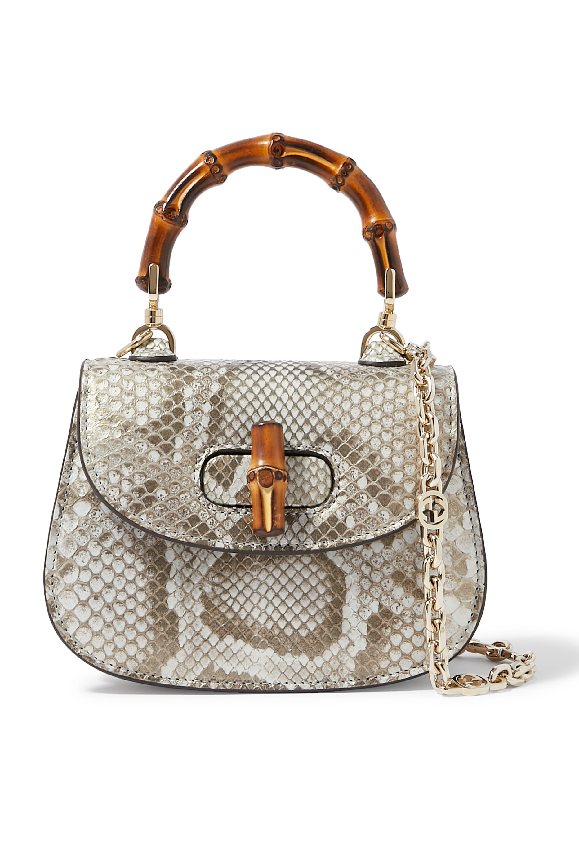 Bamboo 1947 Small Python Top-Handle Bag