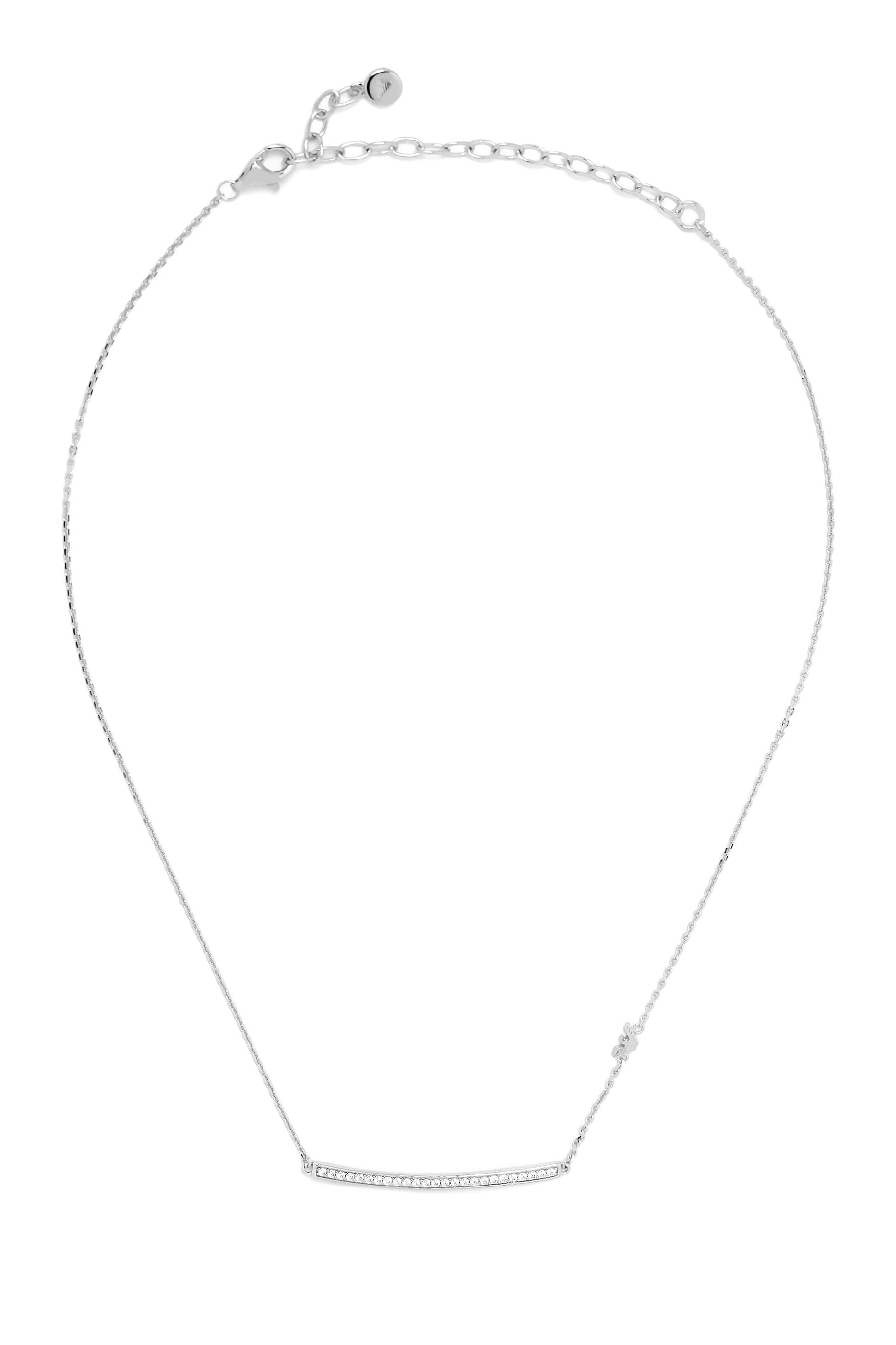 ID Necklace, Sterling Silver  & Cubic Zirconia