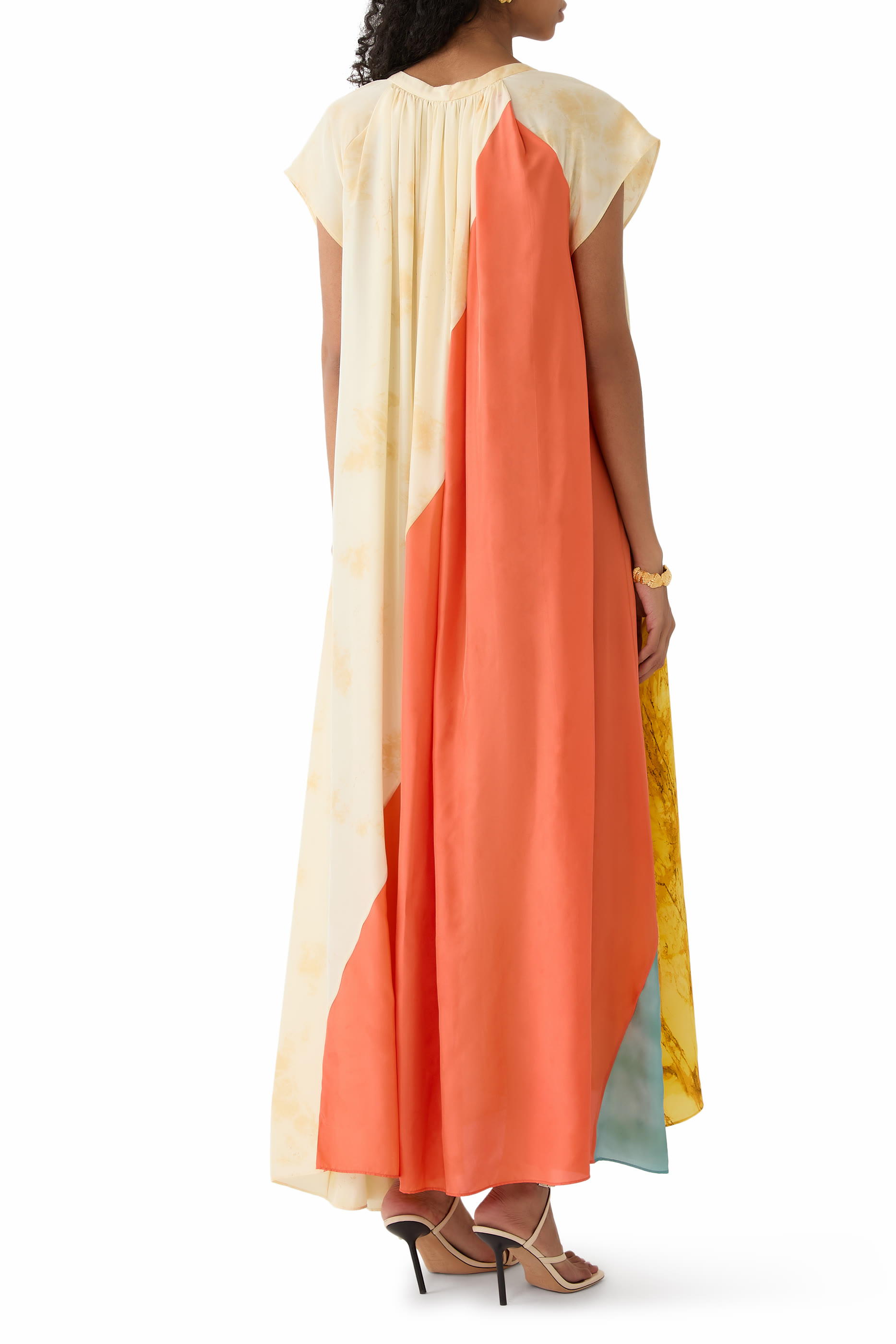 Tulipa Planchart Print Silk Dress