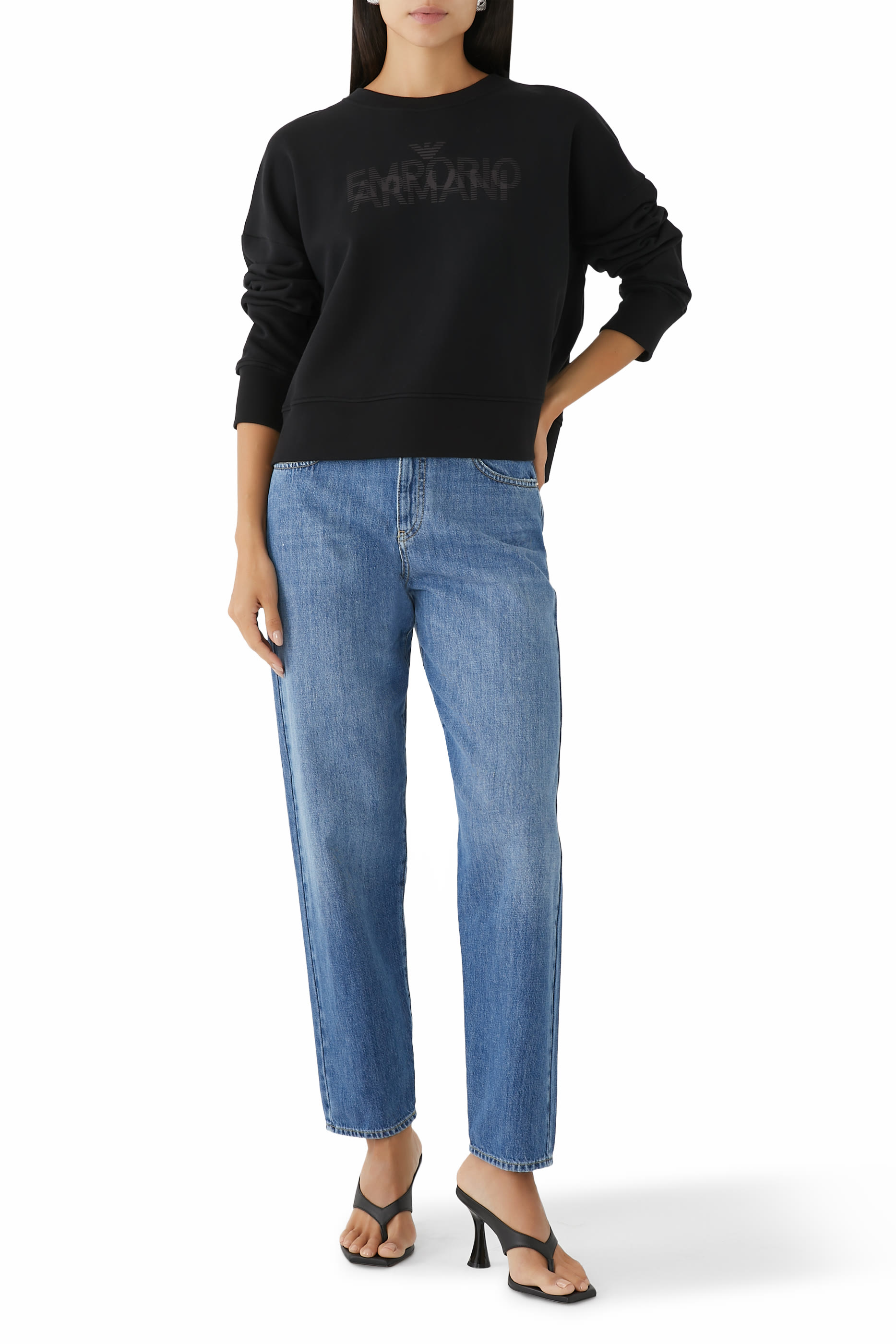 J90 Cotton-Denim Carrot-Fit Jeans