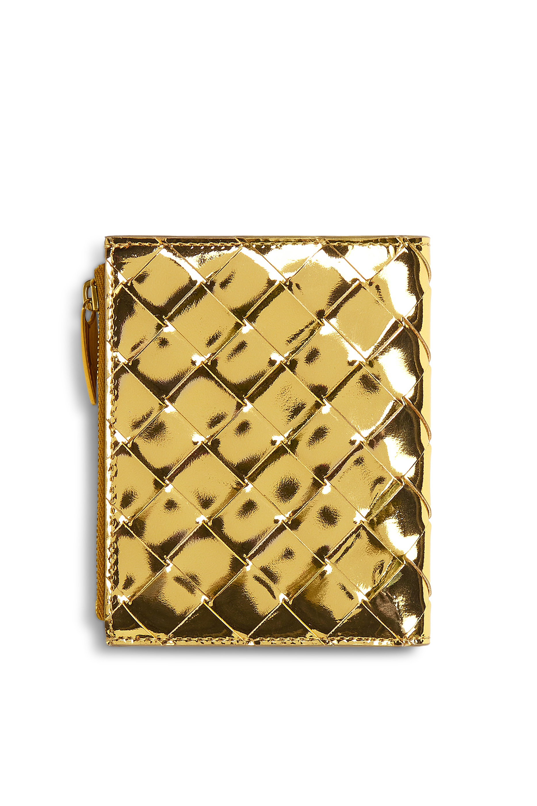 Intrecciato Small Bi-Fold Zip Wallet