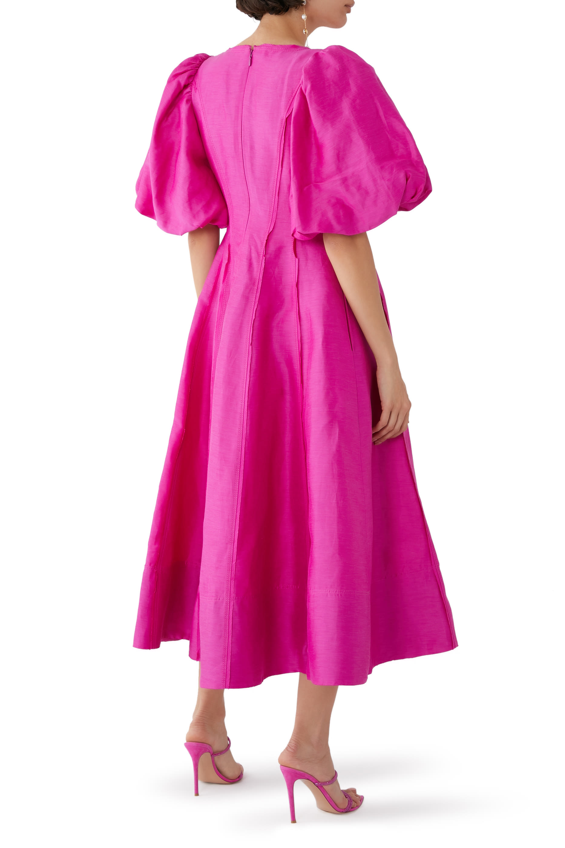 Dusk Puff Sleeve Midi Dress