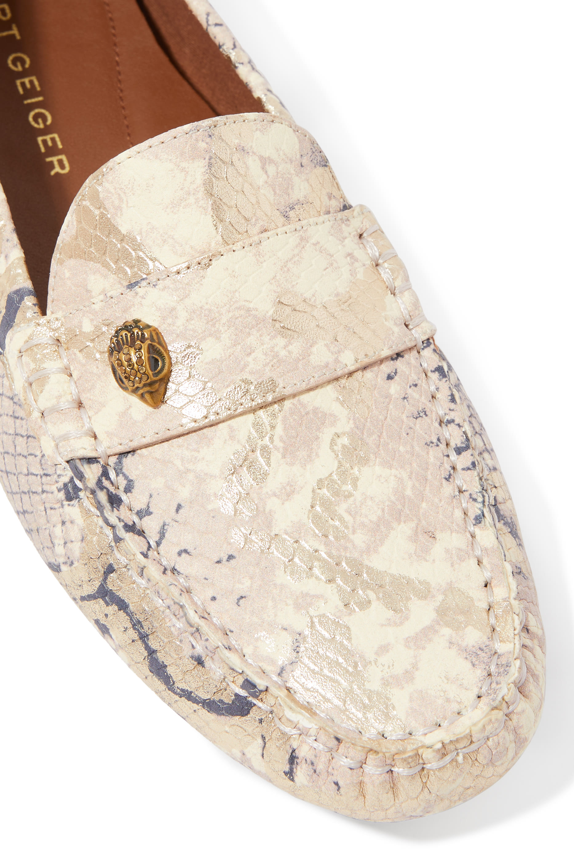 Eagle Snake Print Loafers