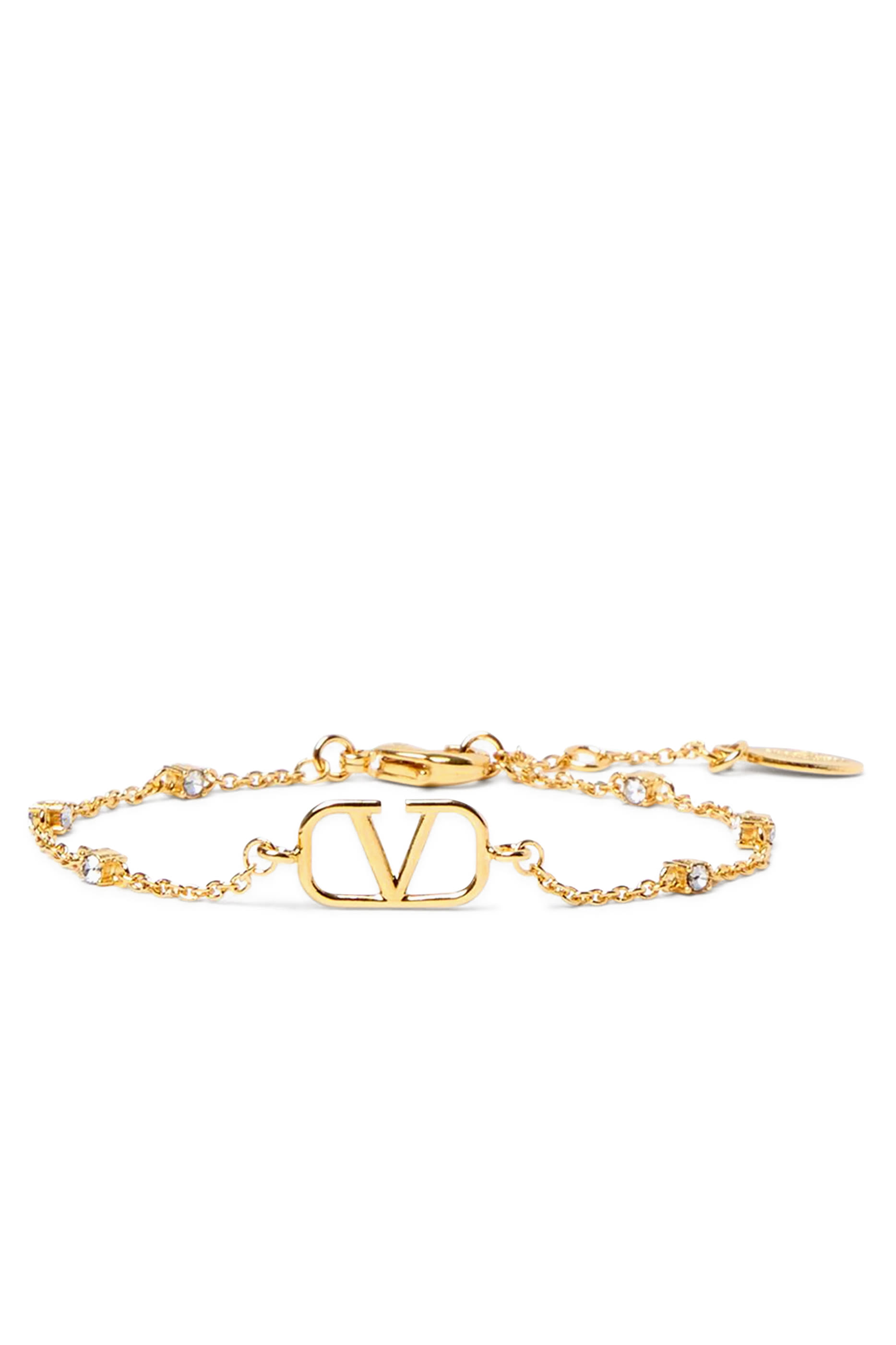 VLogo Signature Metal and Swarovski&reg; Crystal Bracelet