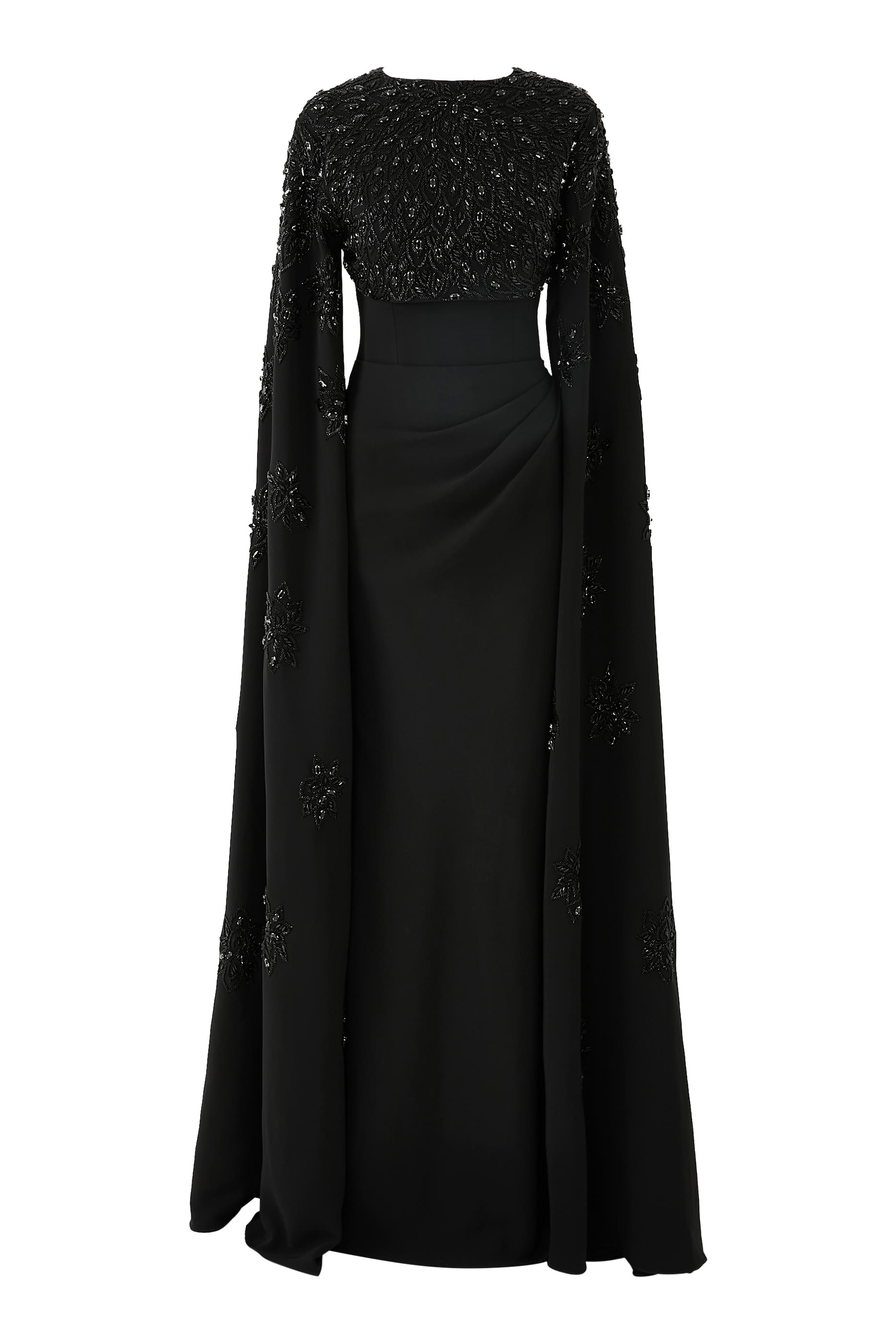 Crepe Dress with Beaded Bolero