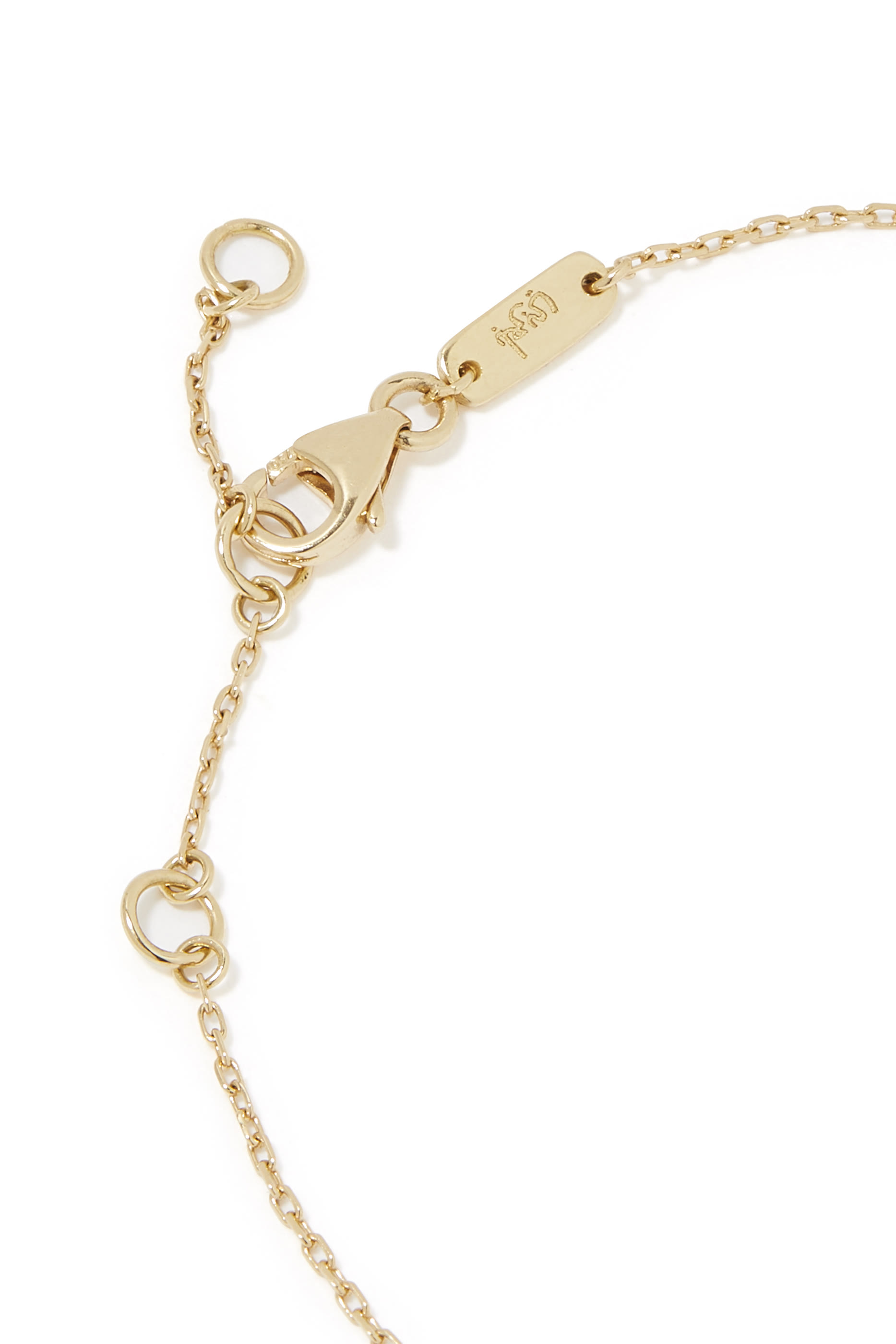Evil Eye Word Bracelet, 18k Yellow Gold