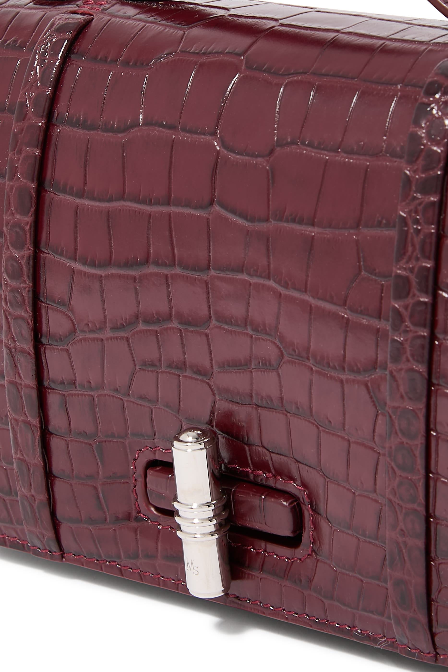 May Embossed Leather Small Handbag