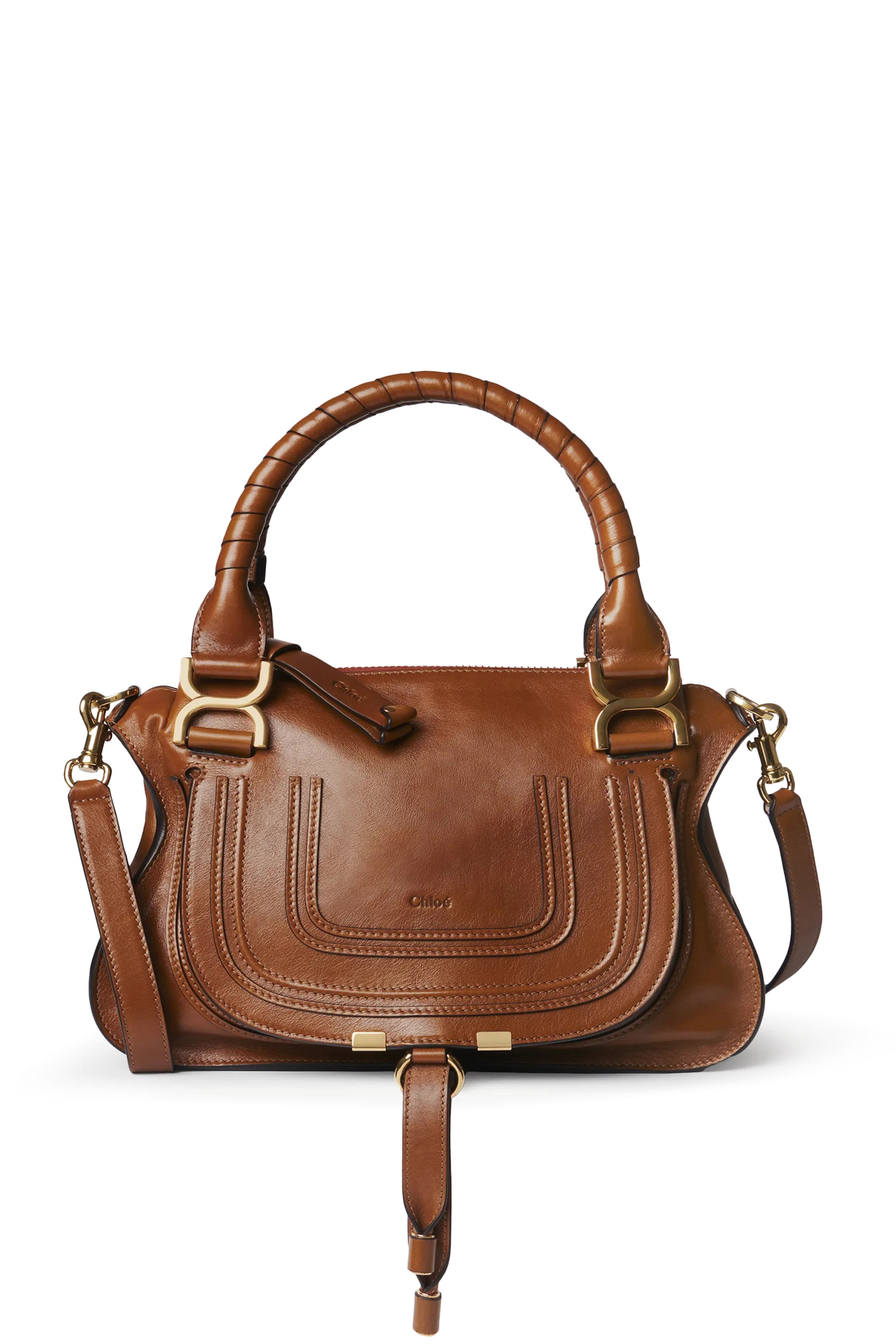 Small Marcie Shiny Leather Bag