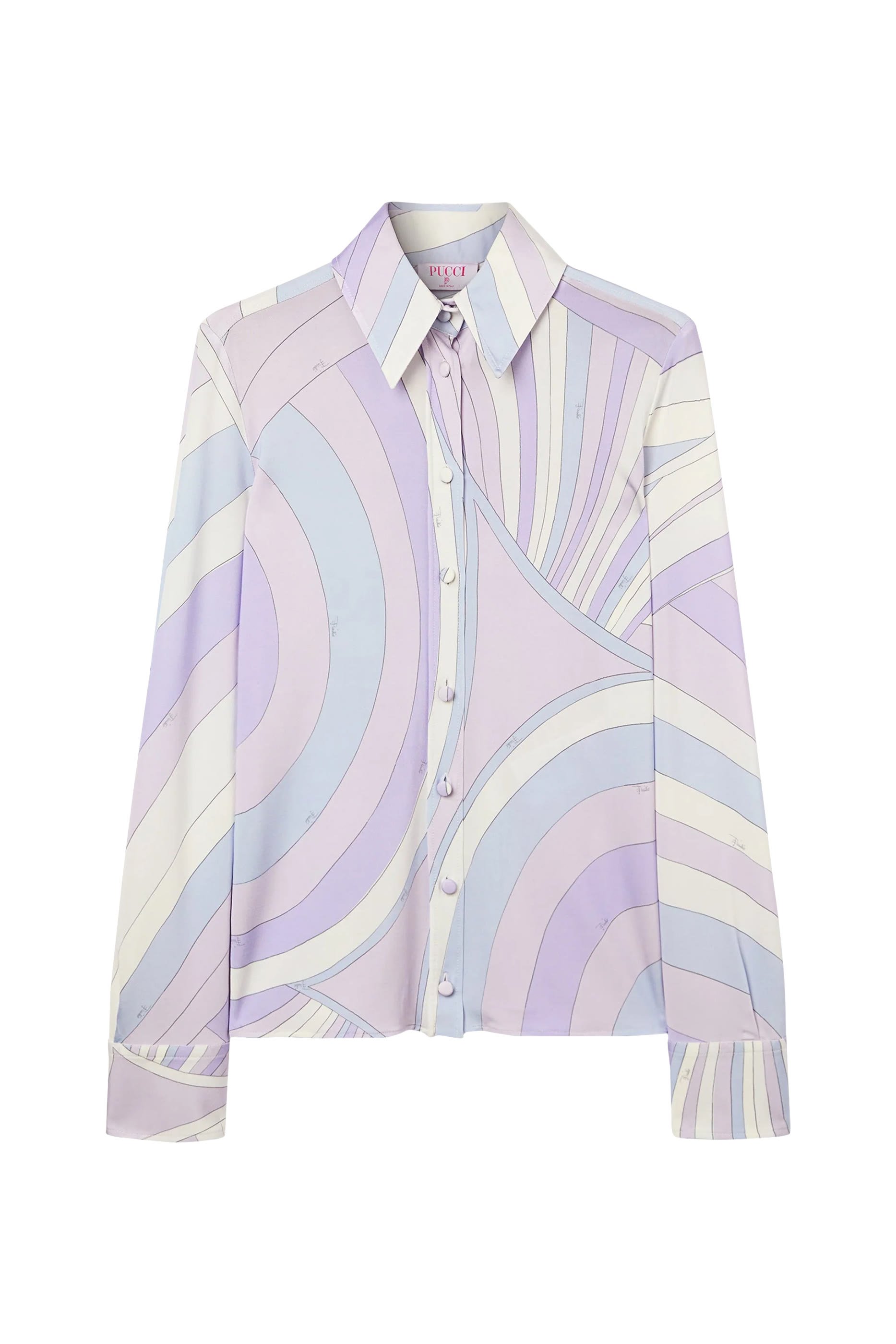 Iride Print Satin Jersey Shirt