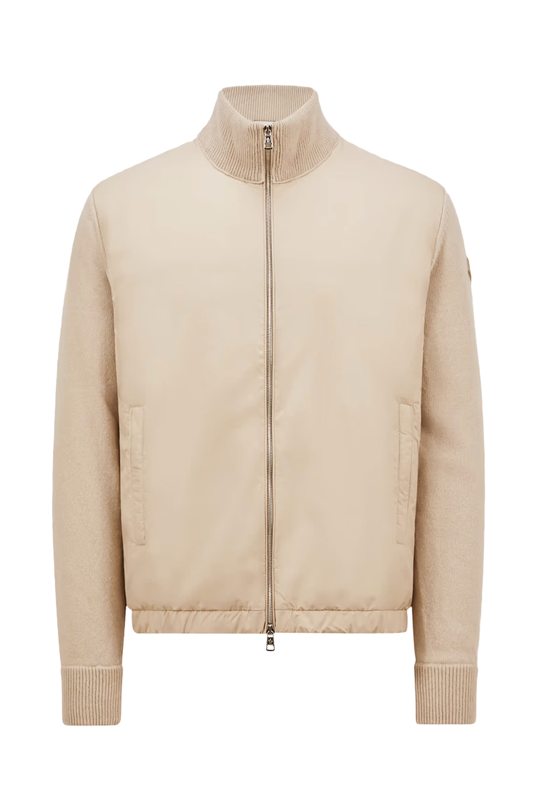 Padded Cotton Zip-Up Cardigan