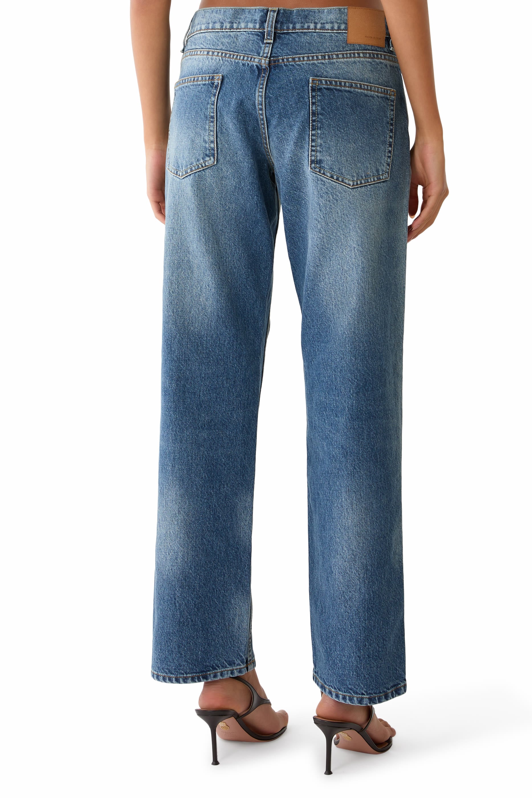 Denim Straight-Leg Jeans 