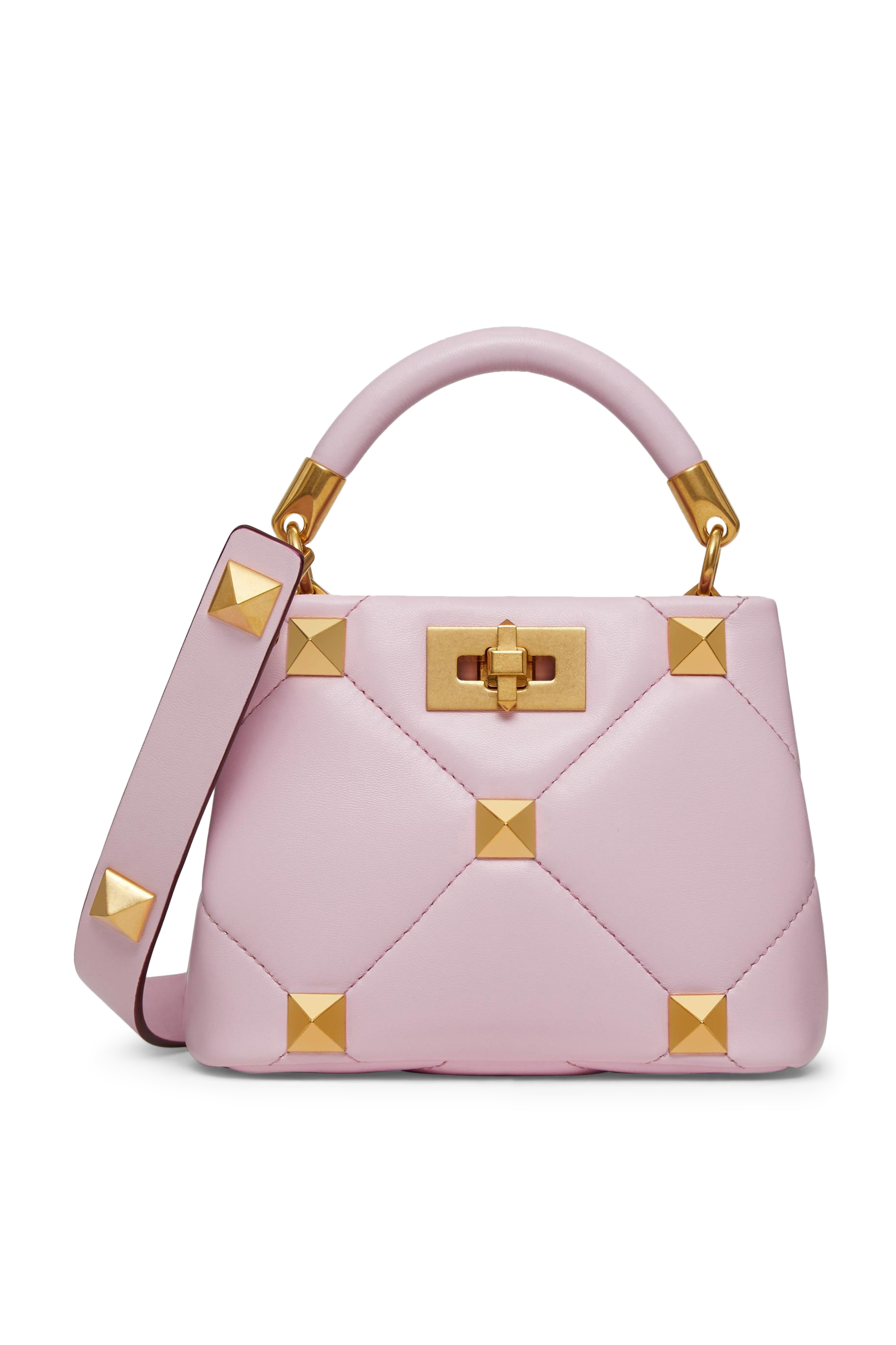  Roman Stud Top Handle Bag