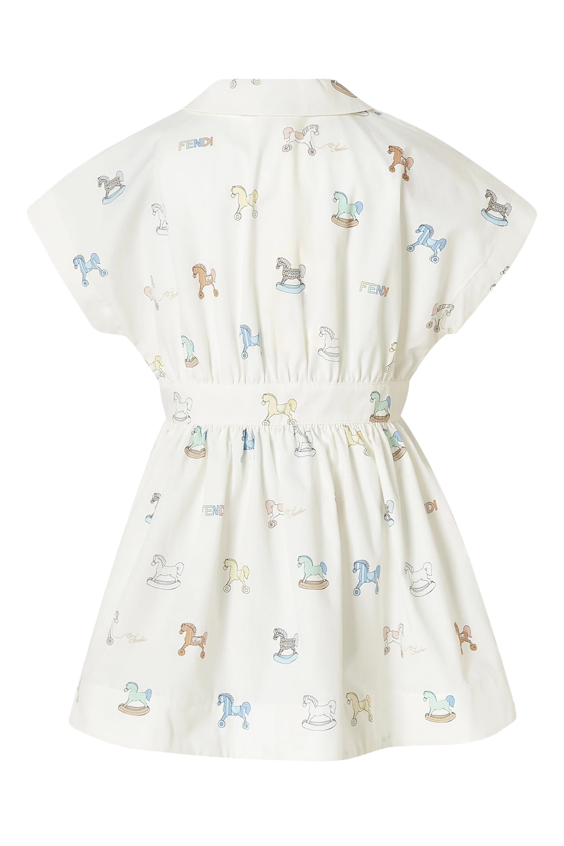 Kids All-Over Horses Print Dress