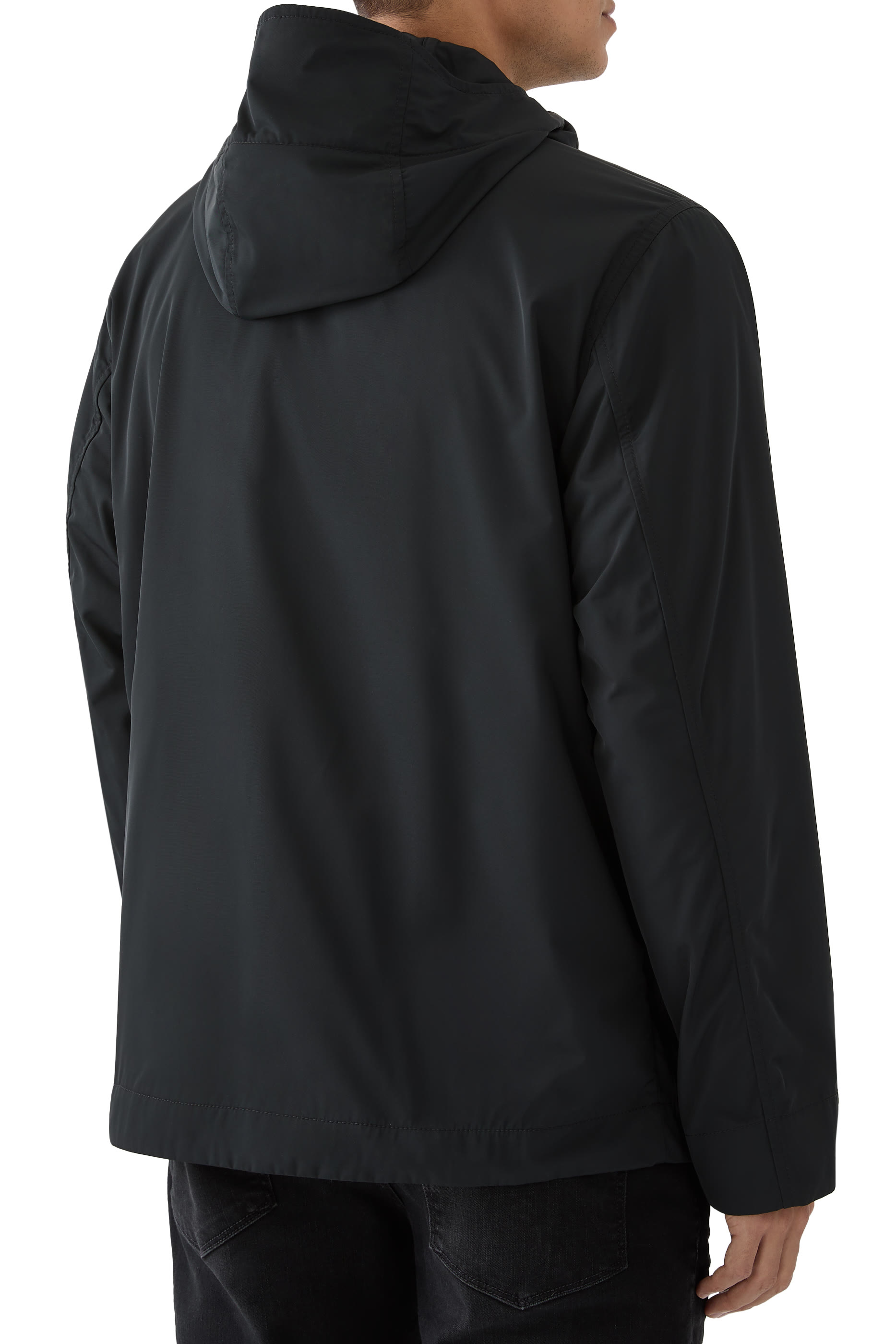 Micro Twill Hooded Jacket