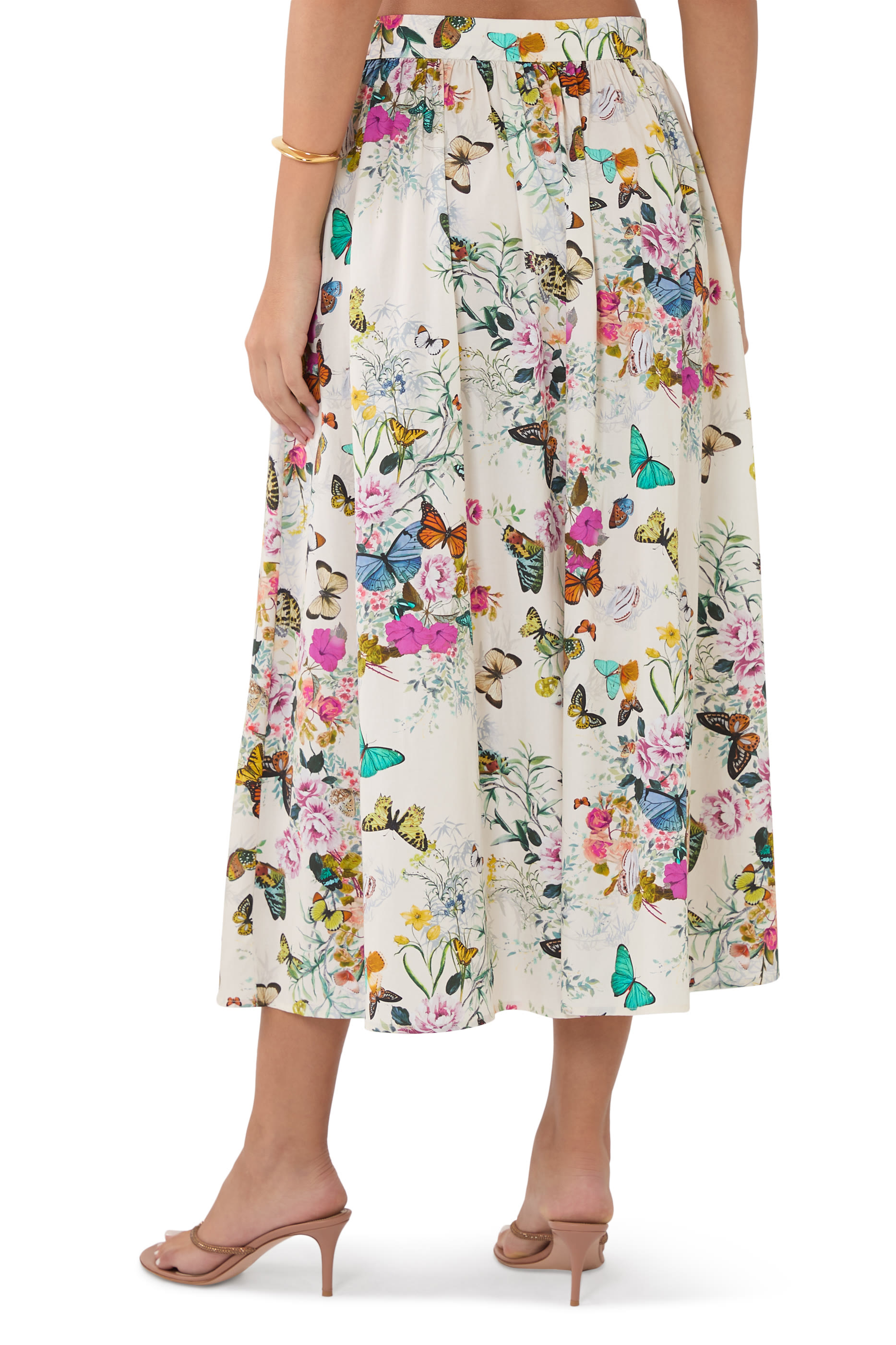 Seina Poplin Midi Skirt