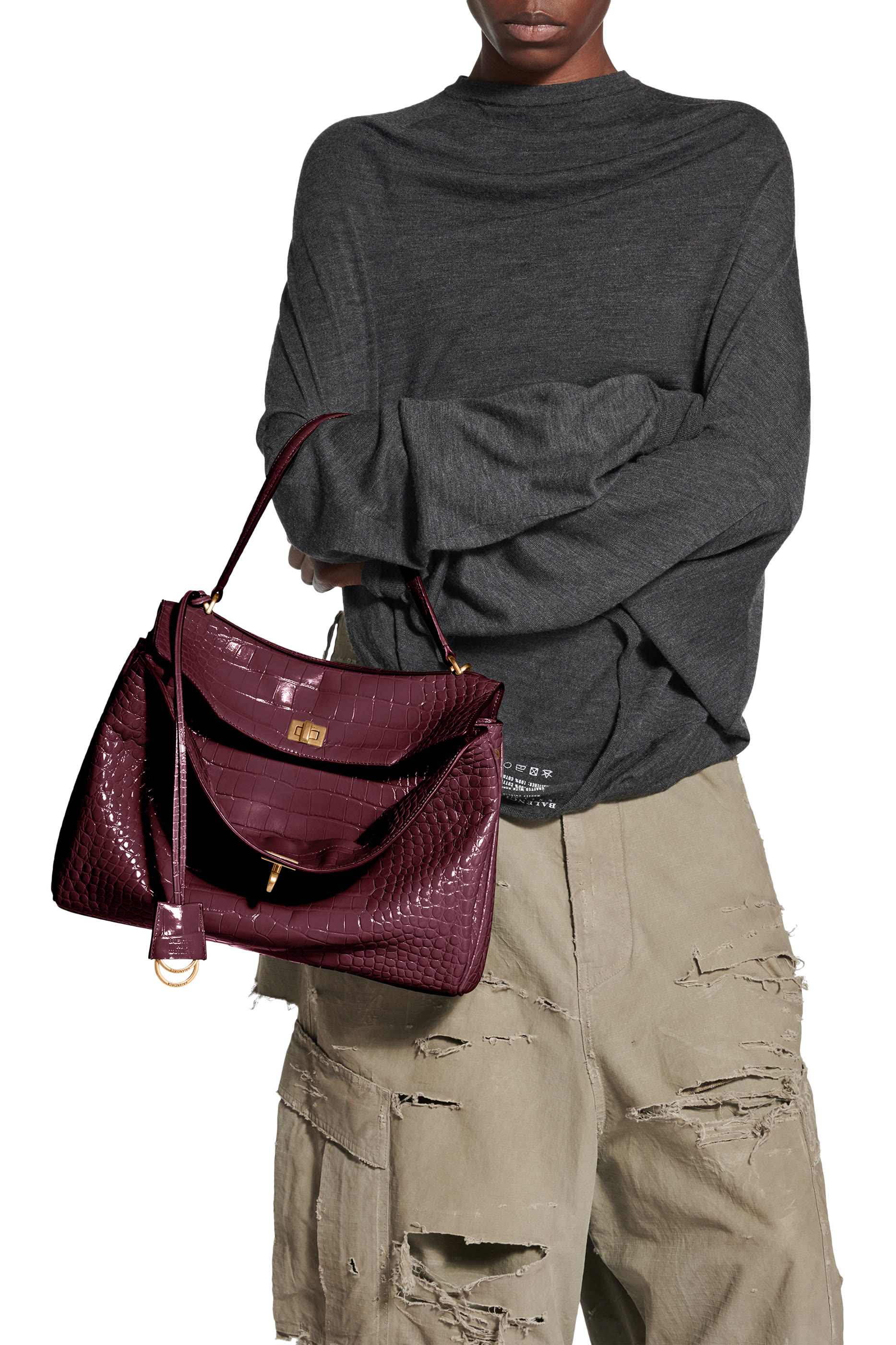 Rodeo Croc Embossed Handbag Medium