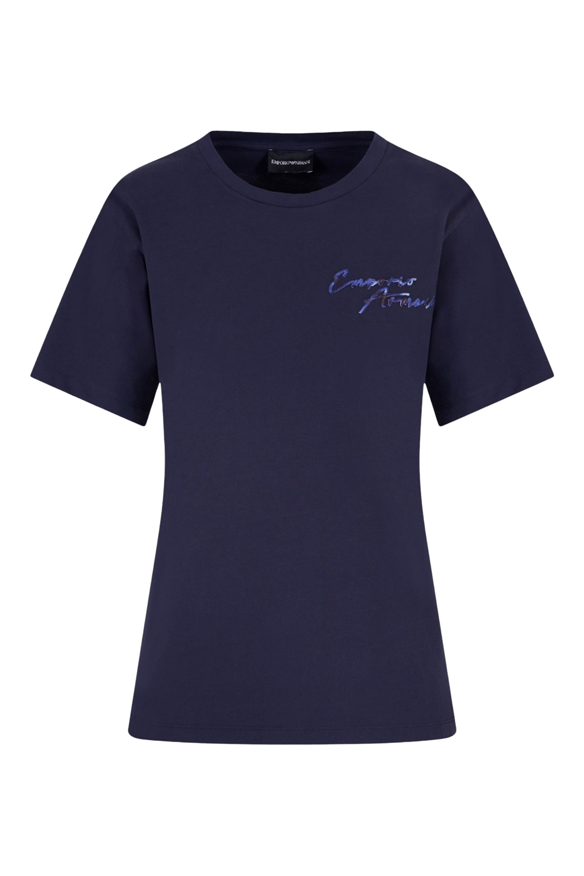 Multicolored Logo Embroidered Jersey T-Shirt