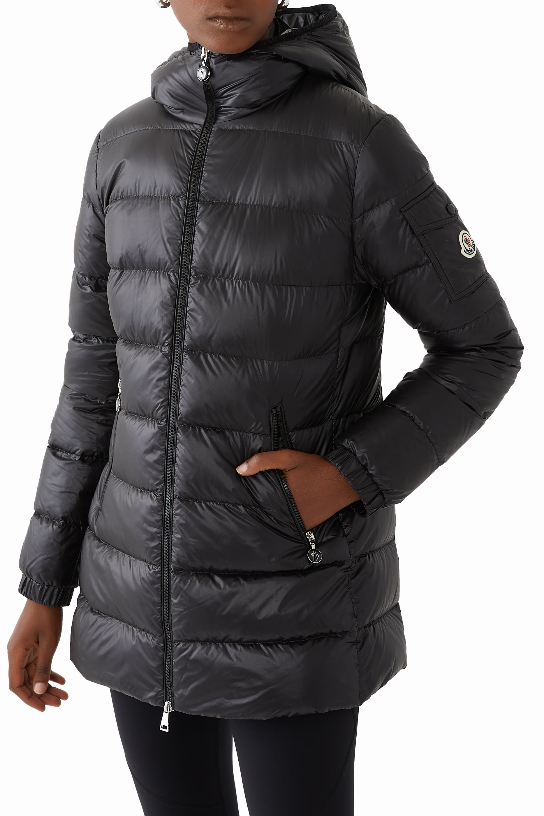 Glements Hooded Mid-Length Down Jacket