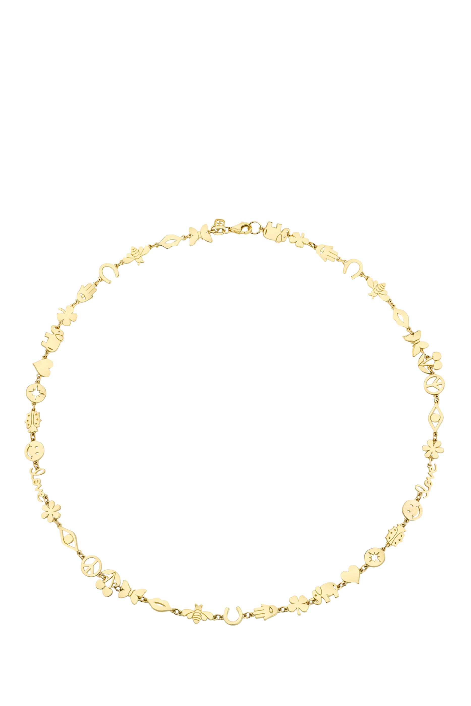 Pure Gold Small Multi-Icon Necklace, 14K Yellow Gold