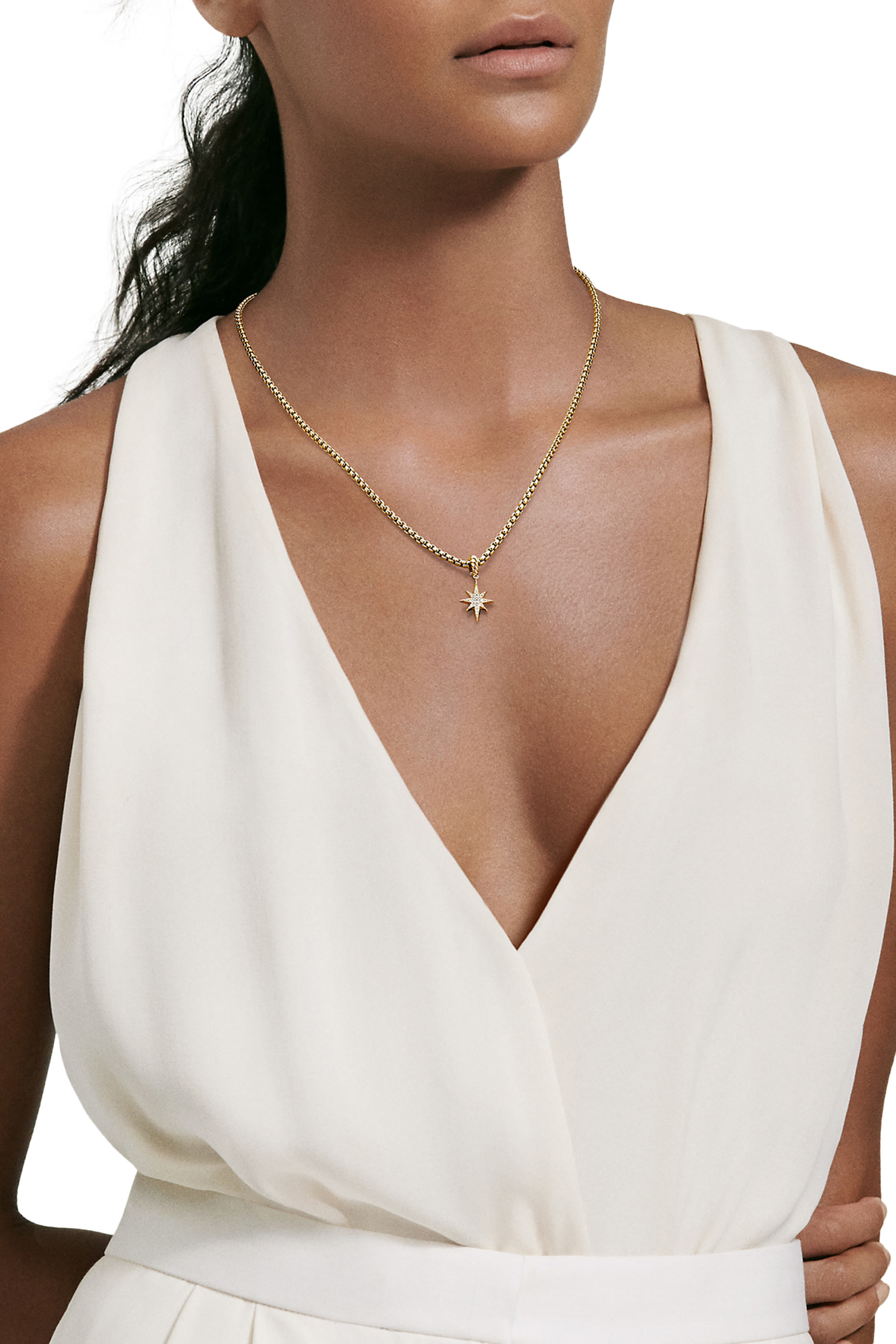 North Star Amulet, 18k Gold & Diamonds